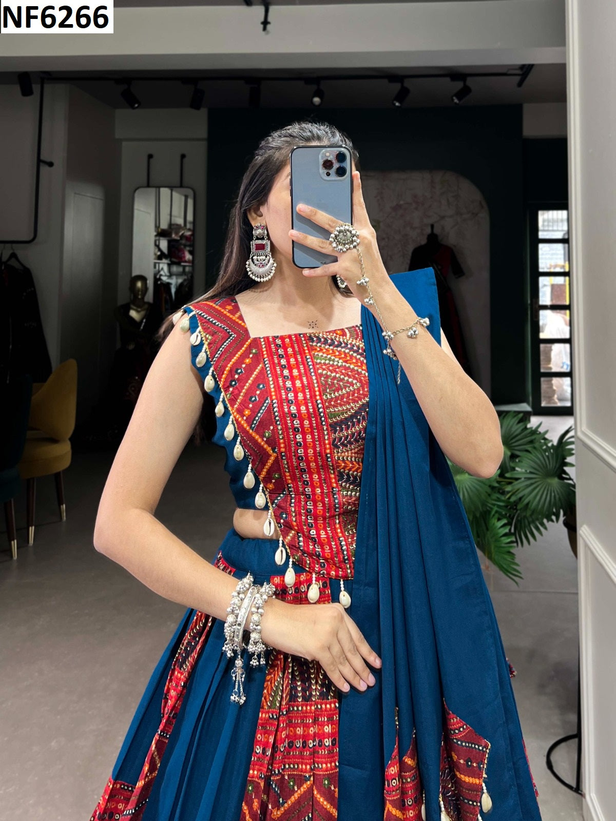 Nf6266 Vmk. Foil Work Chaniya Choli