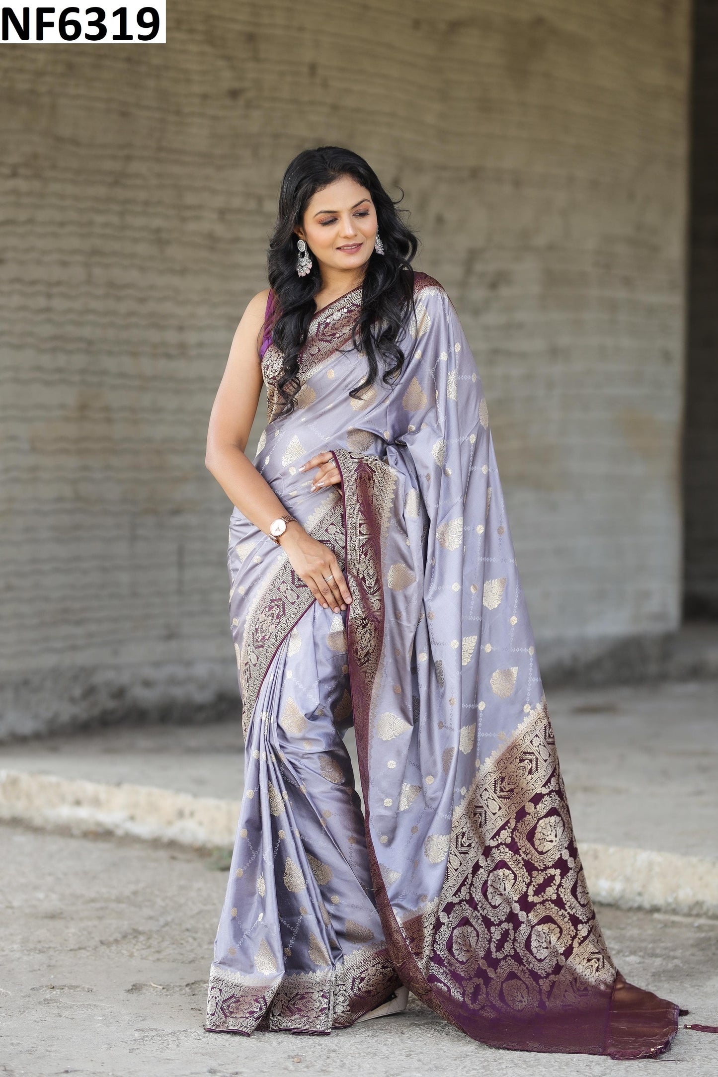 Nf6319 Vmk. Jacquard Sarees