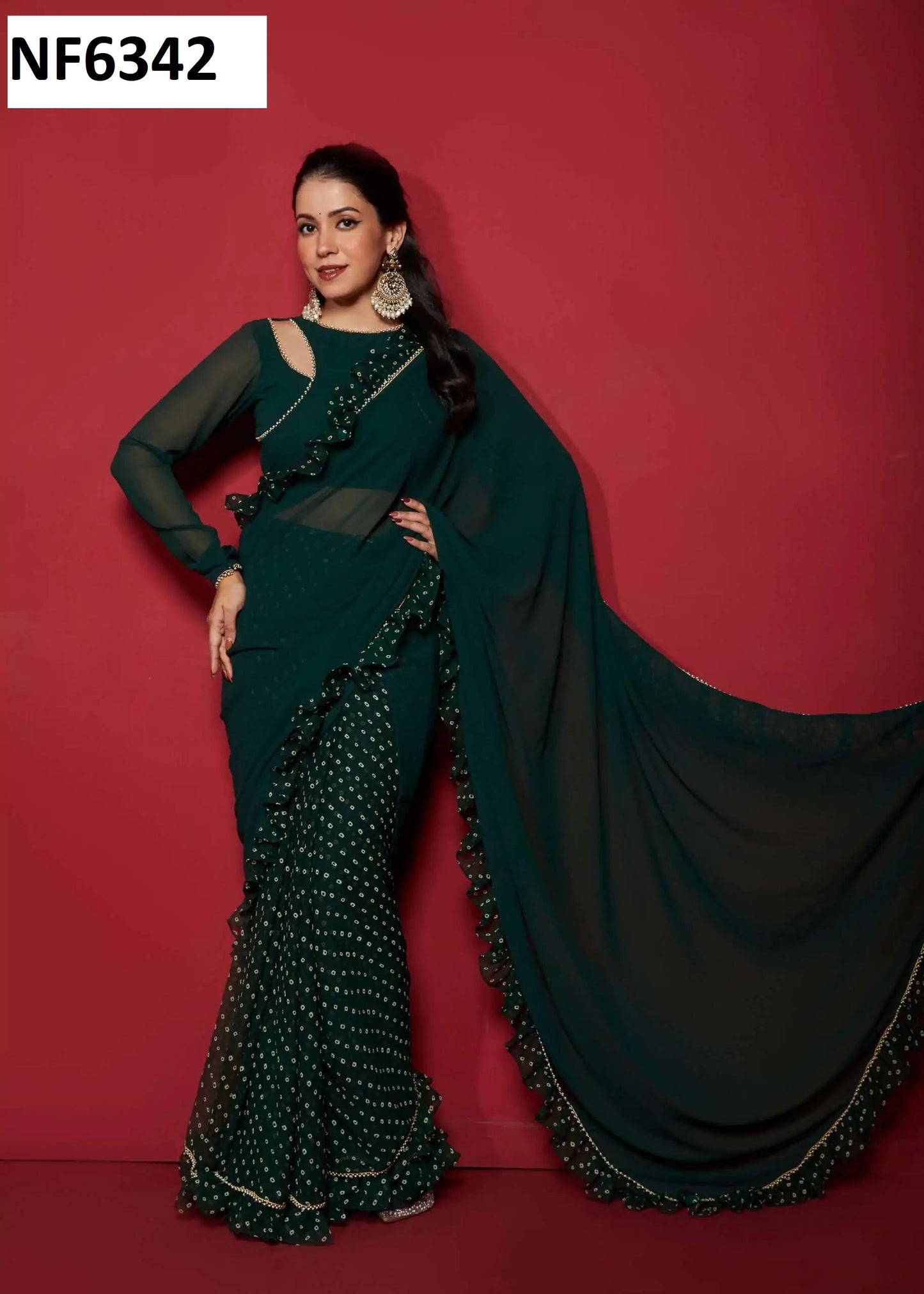 Nf6342 Vmk. Georgette Sarees