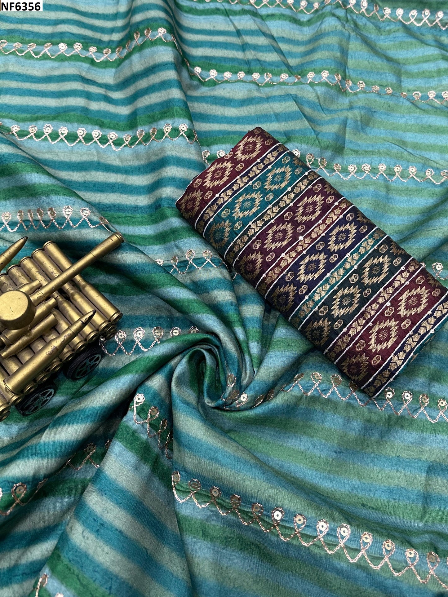 Nf6356 Vmk. Embroidered Sarees