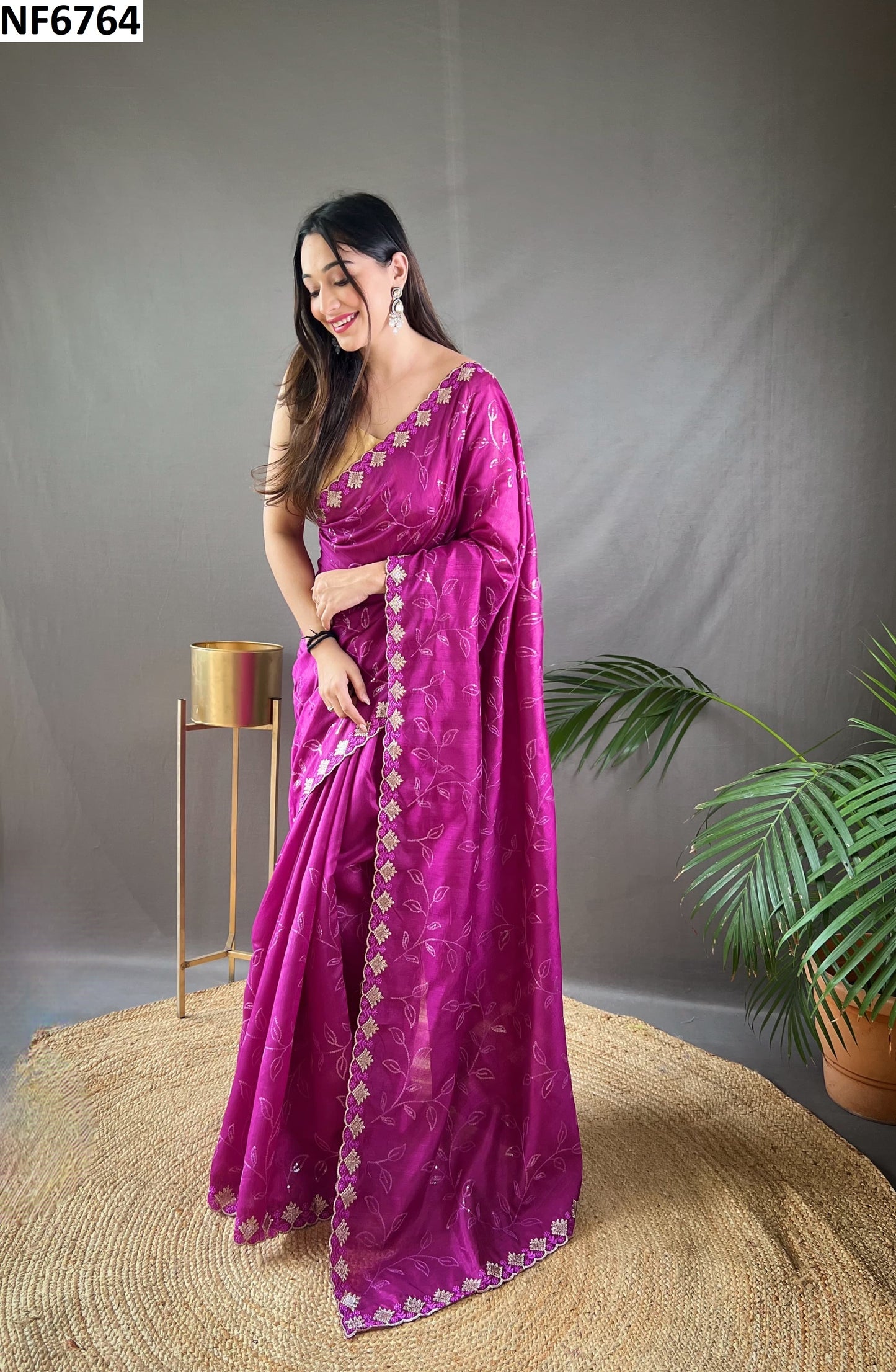 Nf6764 Vmk. Cutwork Sarees