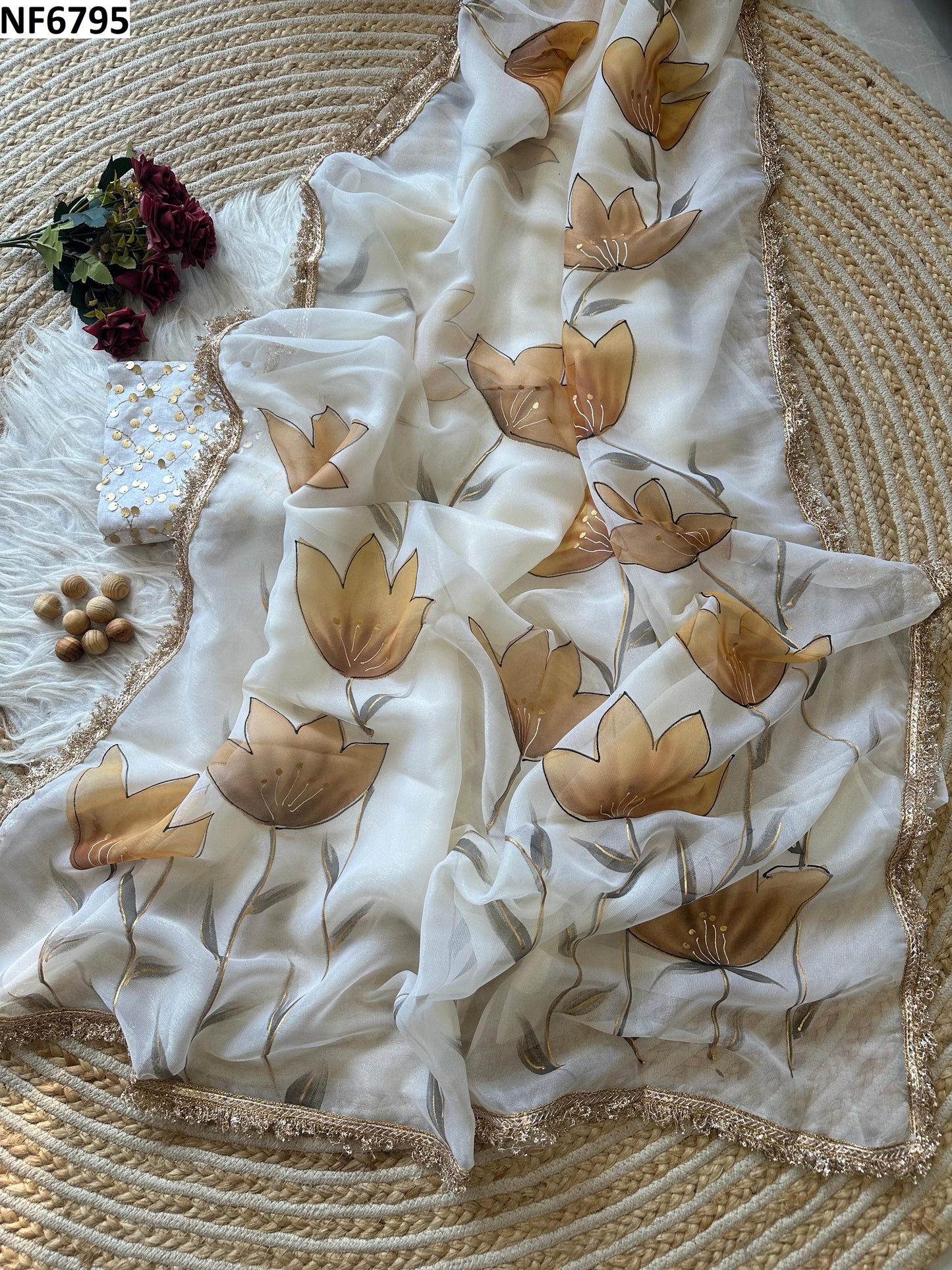 Nf6795 Vmk. Organza Silk Sarees