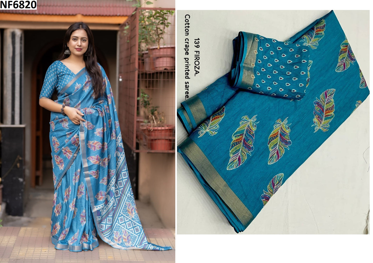 Nf6820 Vmk Crepe Sarees