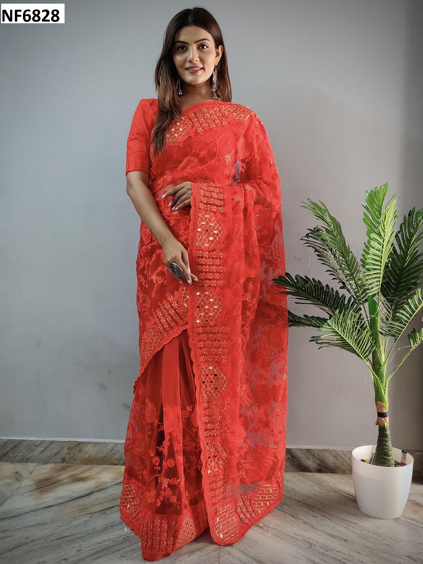 Nf6828 Vmk. Diamond Work Sarees