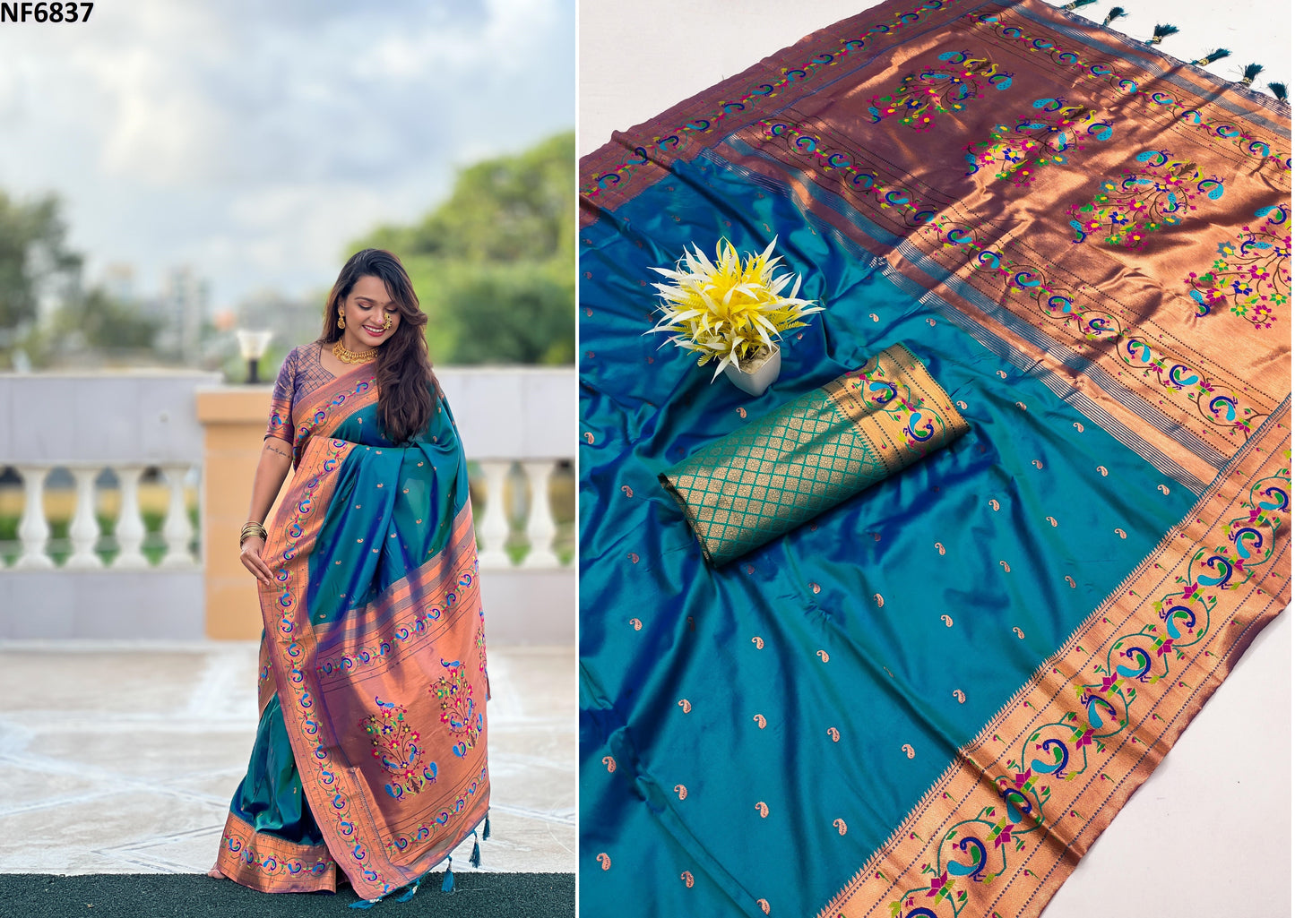 Nf6837 Vmk. Pethani Silk Sarees