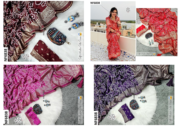 Nf6838 Vmk. Muslin Sarees