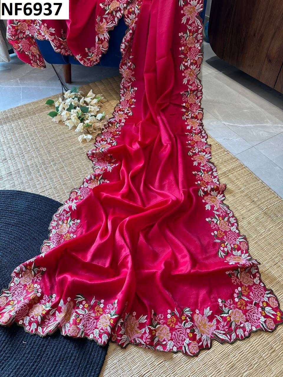 Nf6937 Vmk. Thread Work Sarees