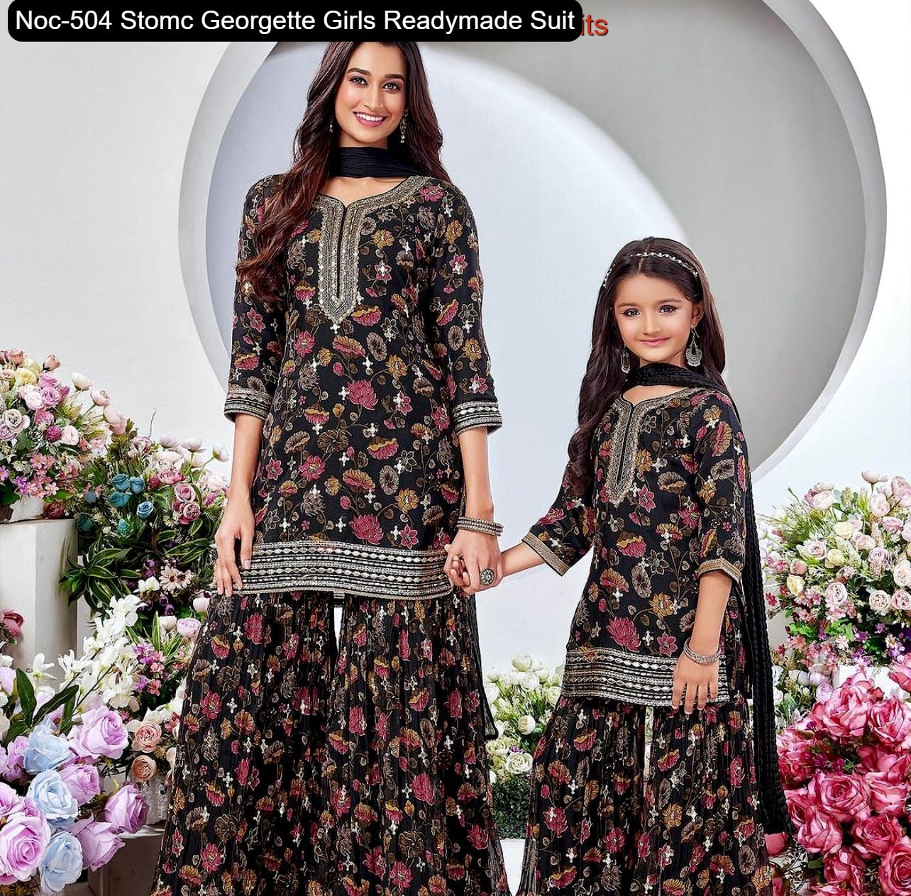 Noc-504 Stomc Georgette Girls Readymade Suit