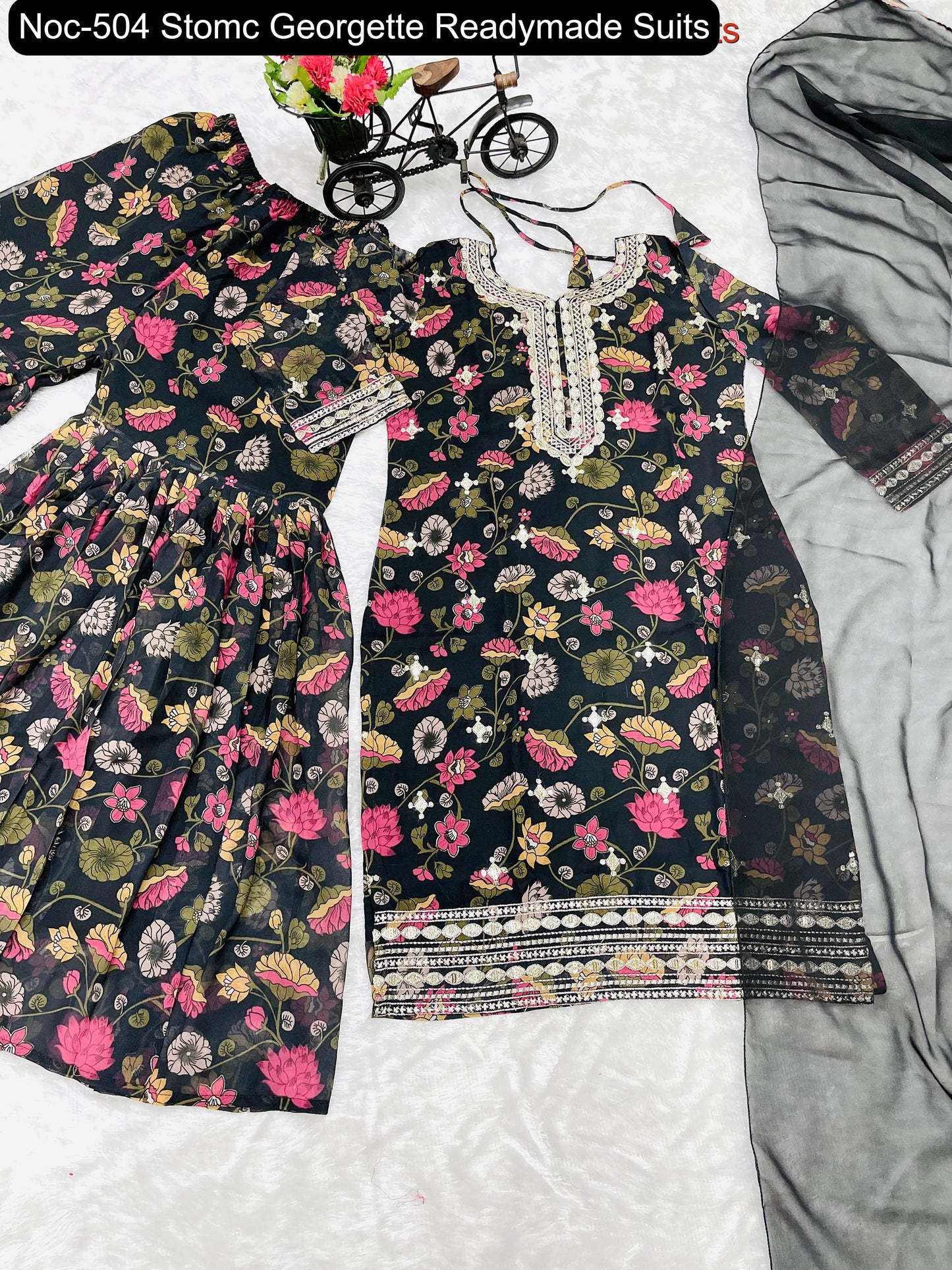 Noc-504 Stomc Georgette Readymade Suits