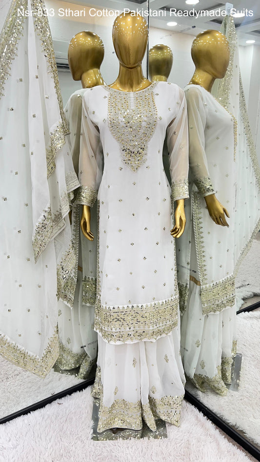 Nsr-833 Sthari Cotton Pakistani Readymade Suits