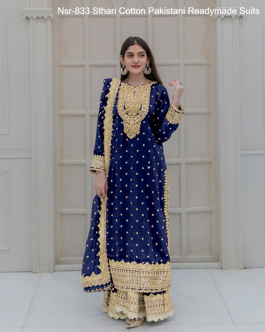 Nsr-833 Sthari Cotton Pakistani Readymade Suits