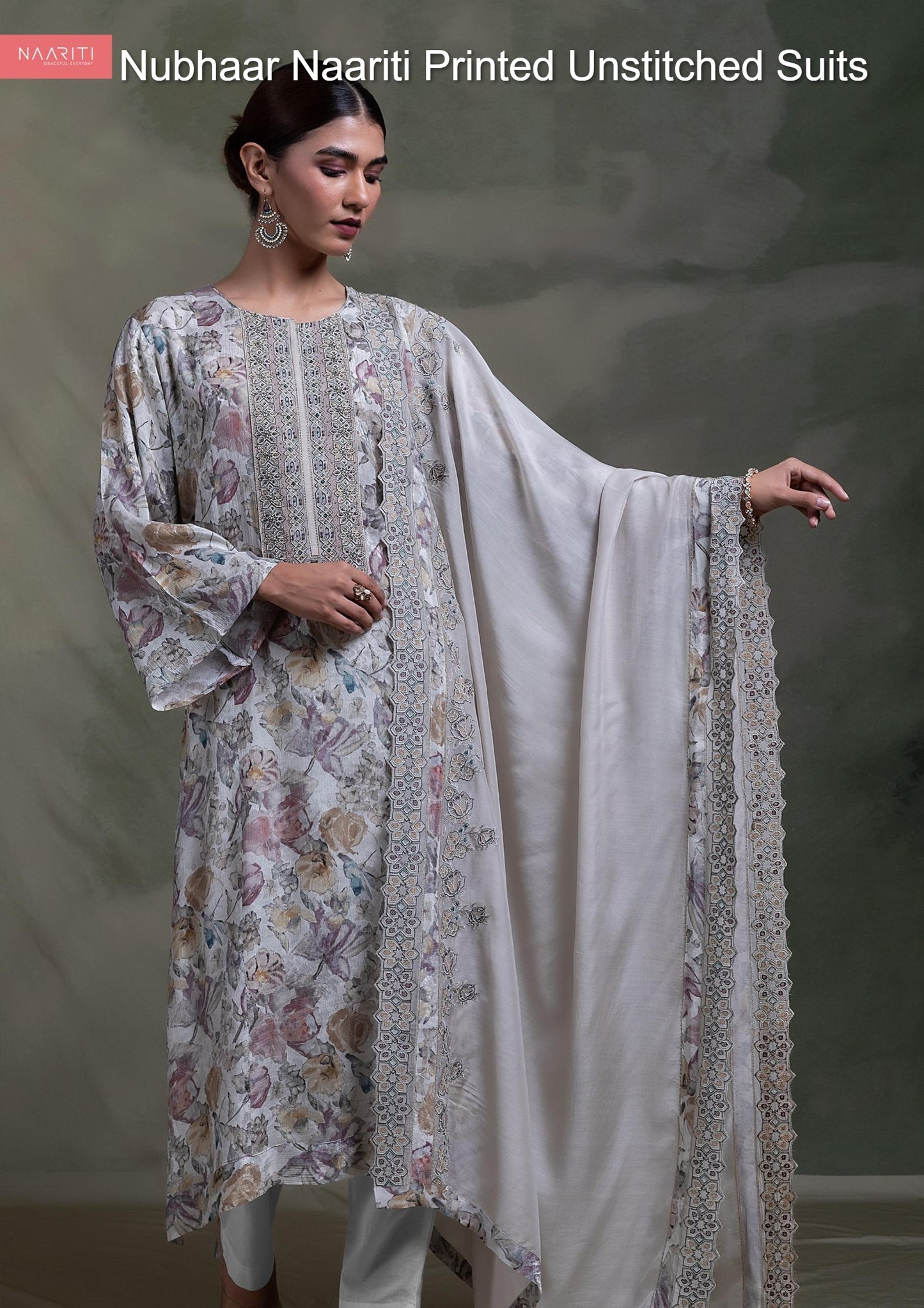 Nubhaar Naariti Printed Unstitched Suits