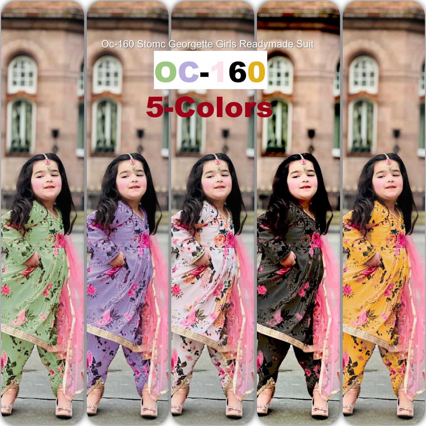 Oc-160 Stomc Georgette Girls Readymade Suit