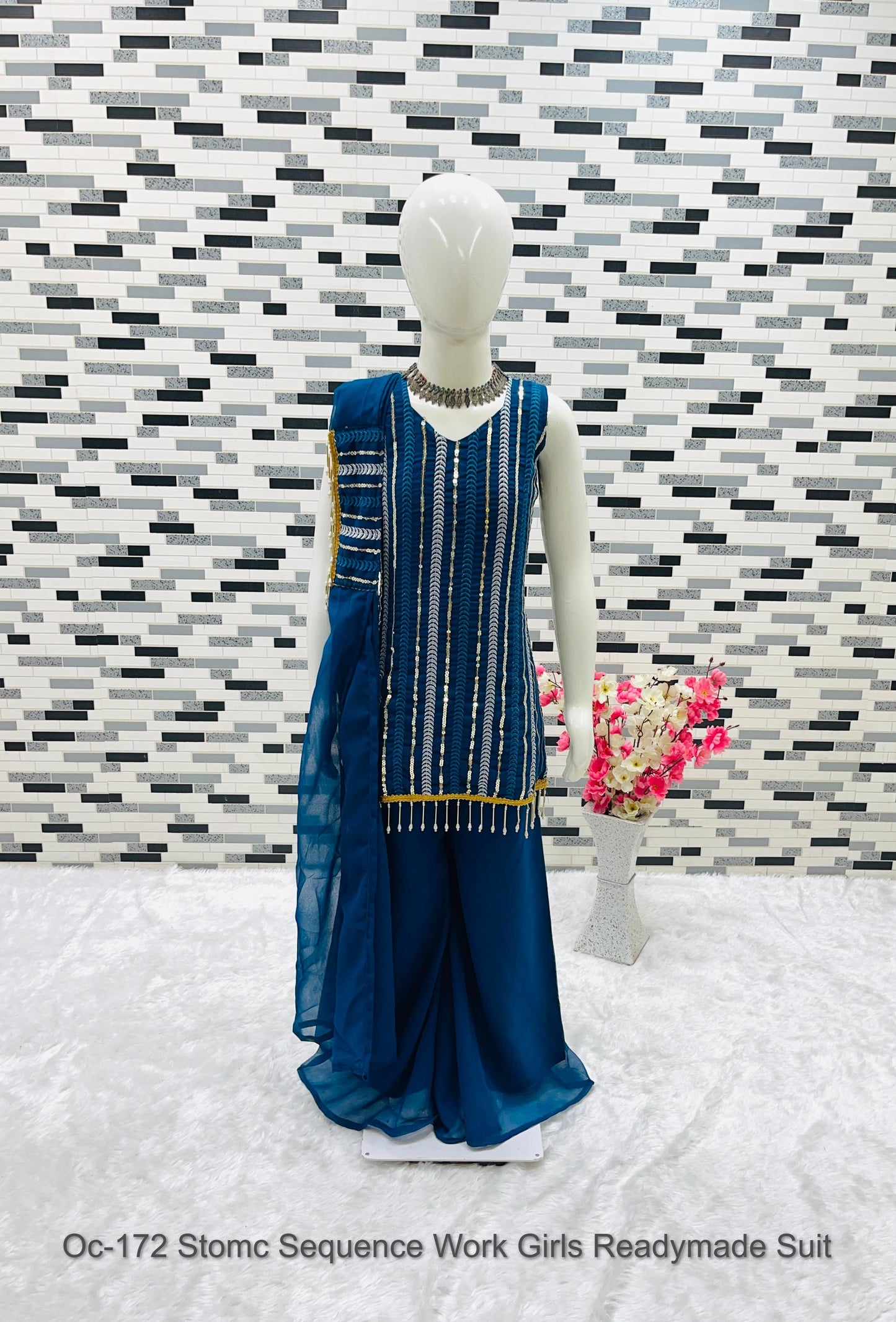Oc-172 Stomc Sequence Work Girls Readymade Suit