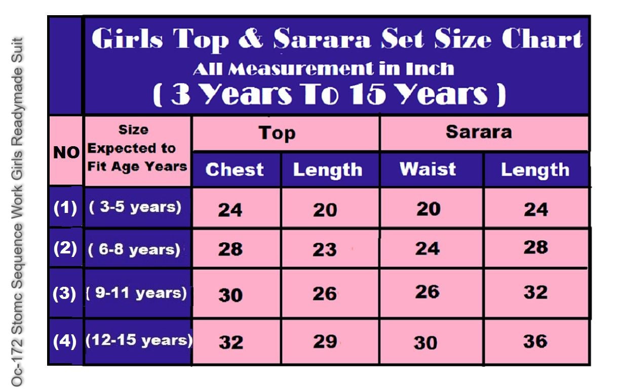 Oc-172 Stomc Sequence Work Girls Readymade Suit