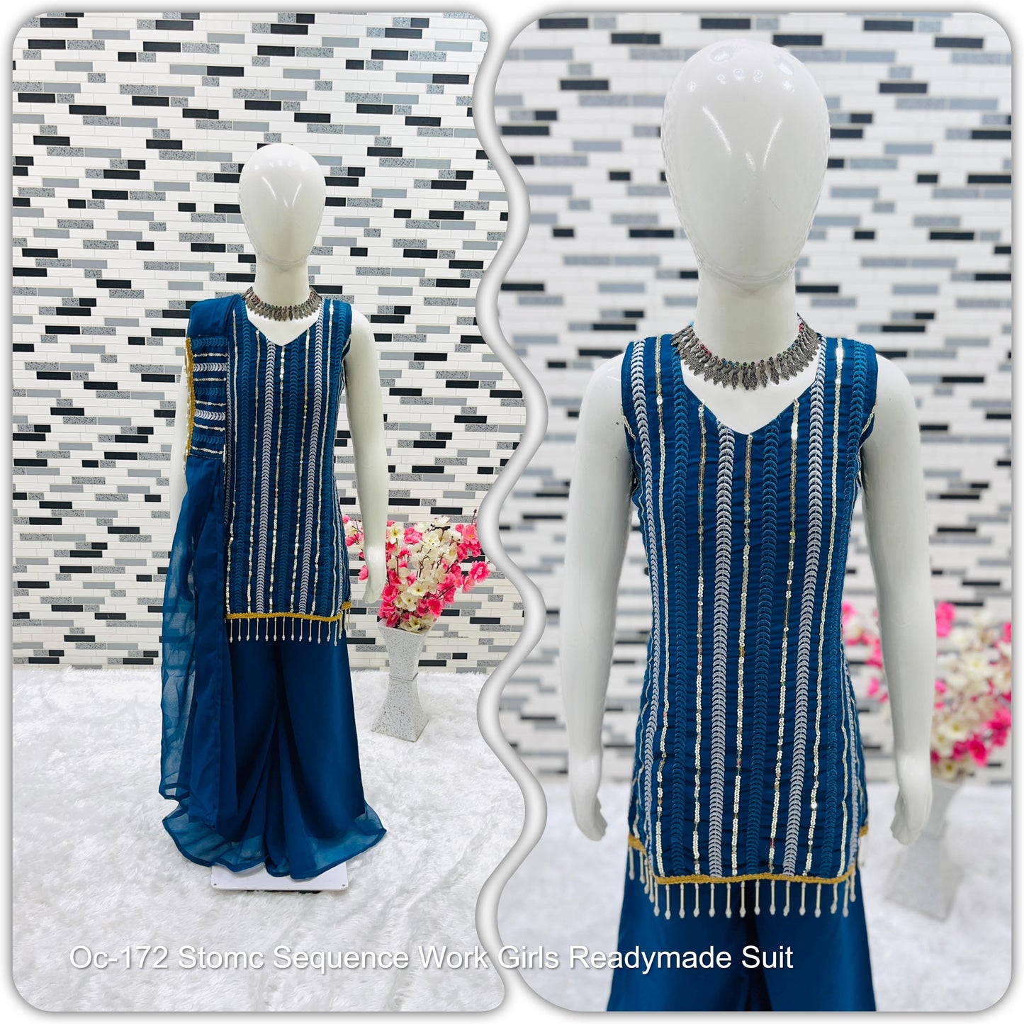 Oc-172 Stomc Sequence Work Girls Readymade Suit