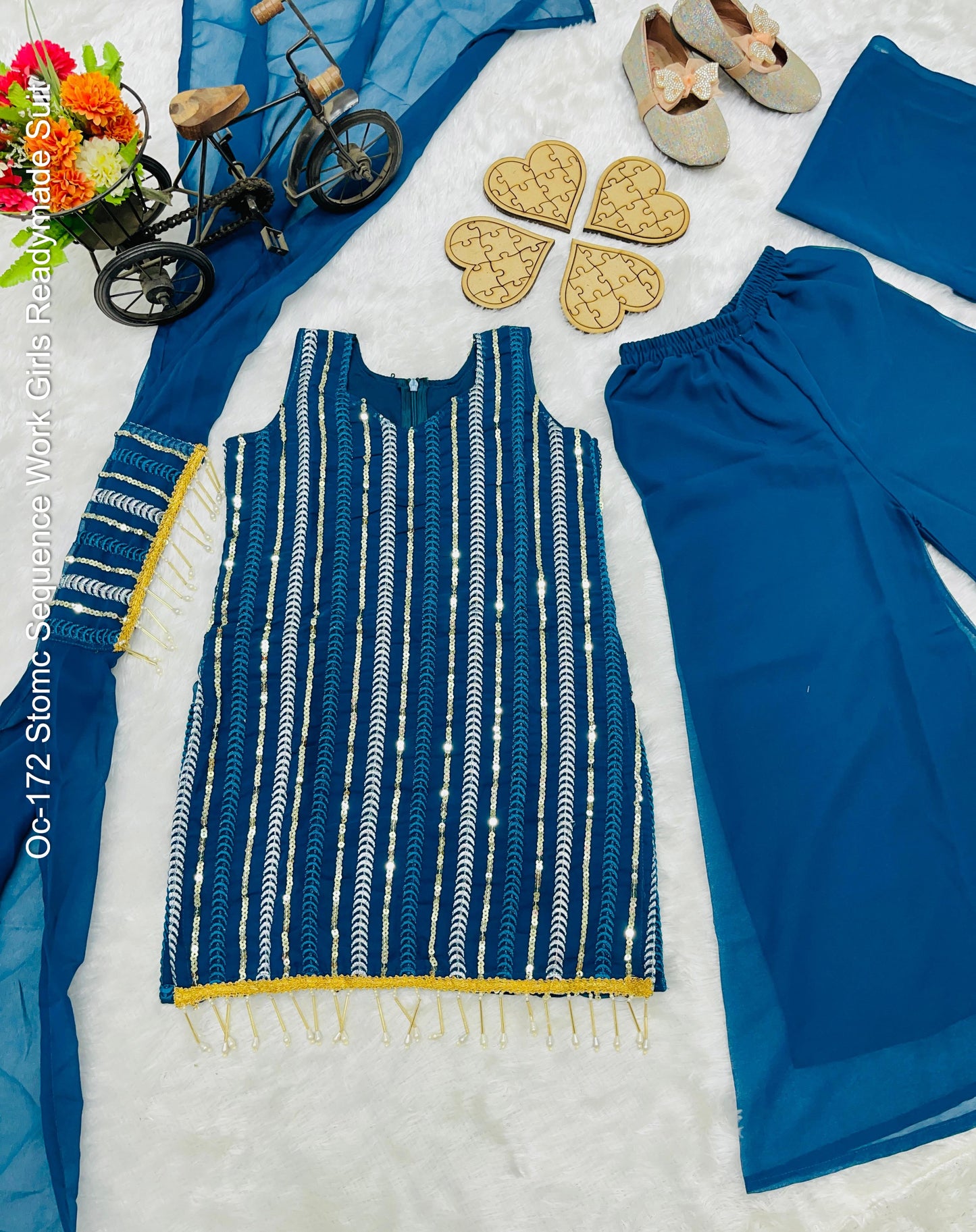 Oc-172 Stomc Sequence Work Girls Readymade Suit