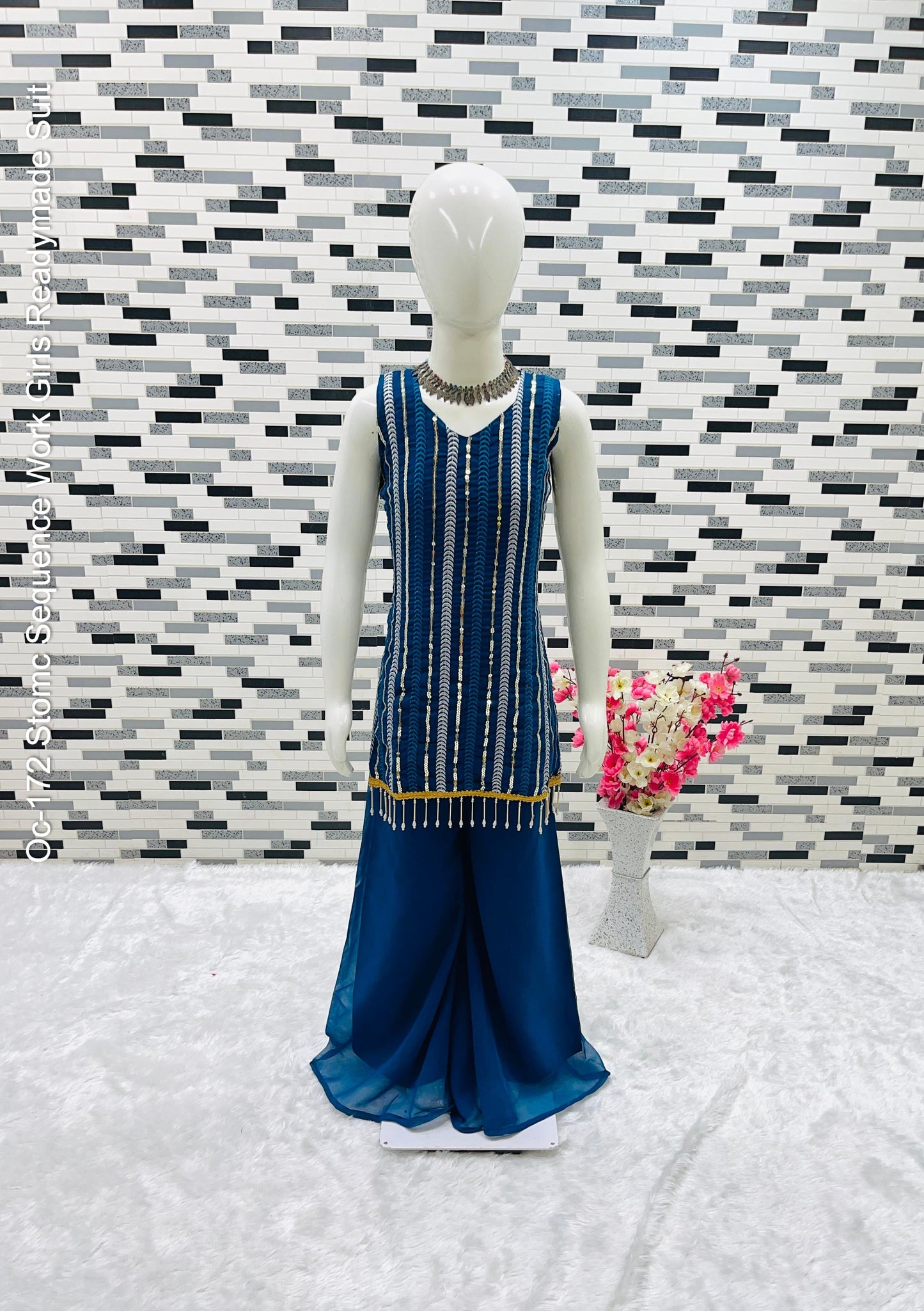 Oc-172 Stomc Sequence Work Girls Readymade Suit
