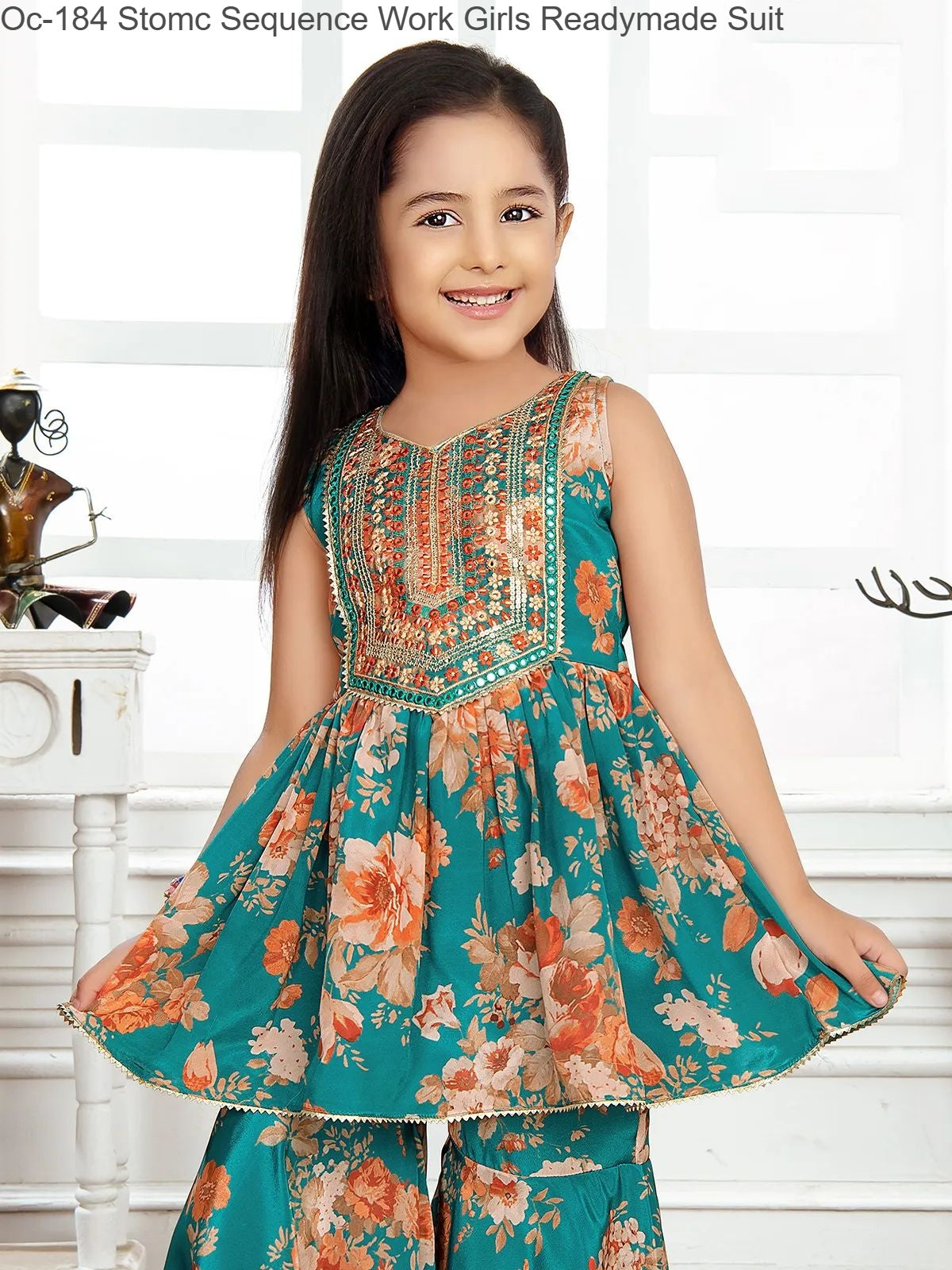 Oc-184 Stomc Sequence Work Girls Readymade Suit