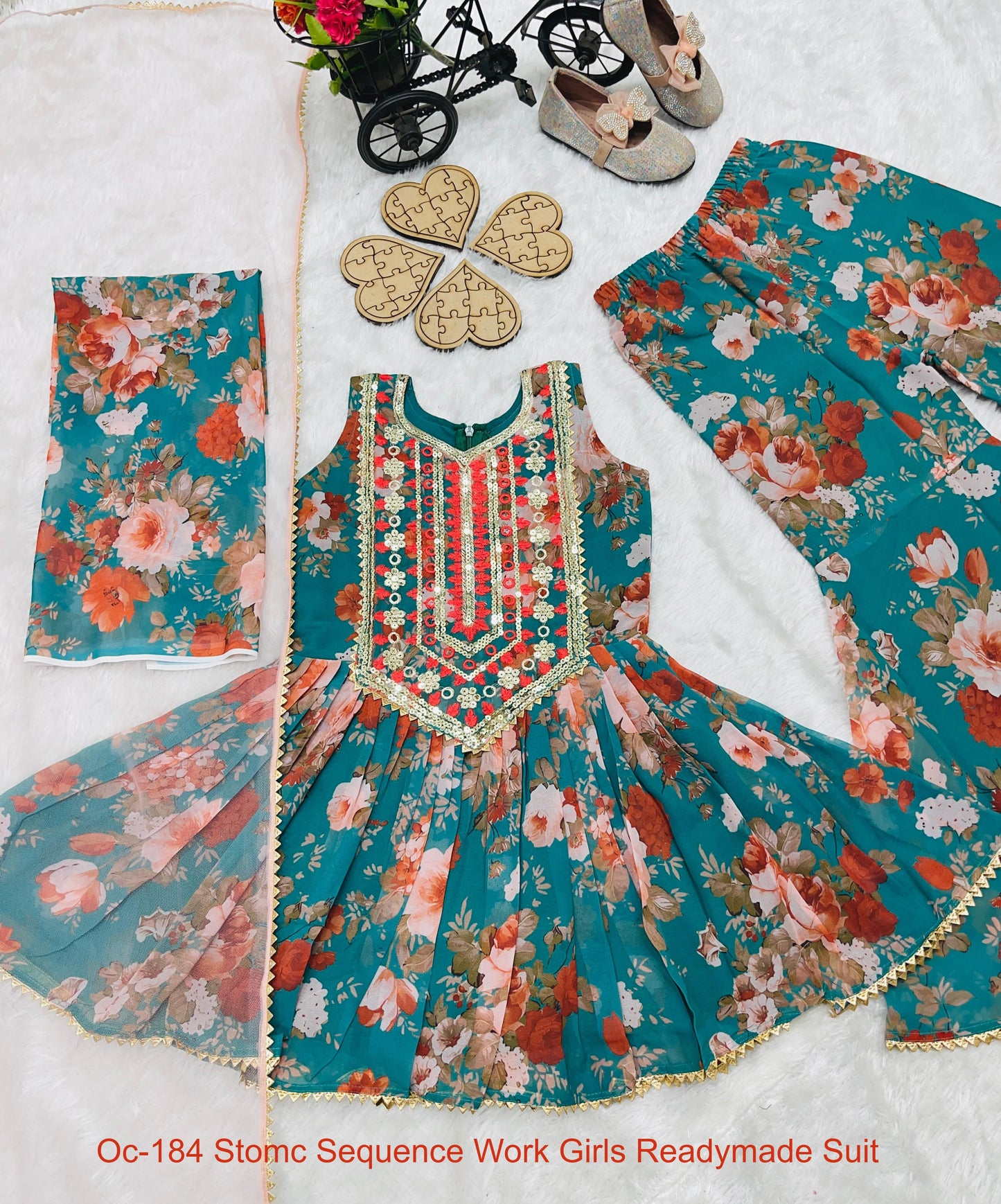 Oc-184 Stomc Sequence Work Girls Readymade Suit