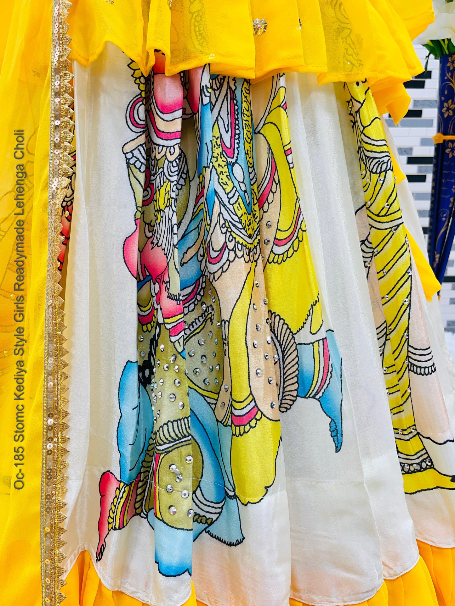 Oc-185 Stomc Kediya Style Girls Readymade Lehenga Choli