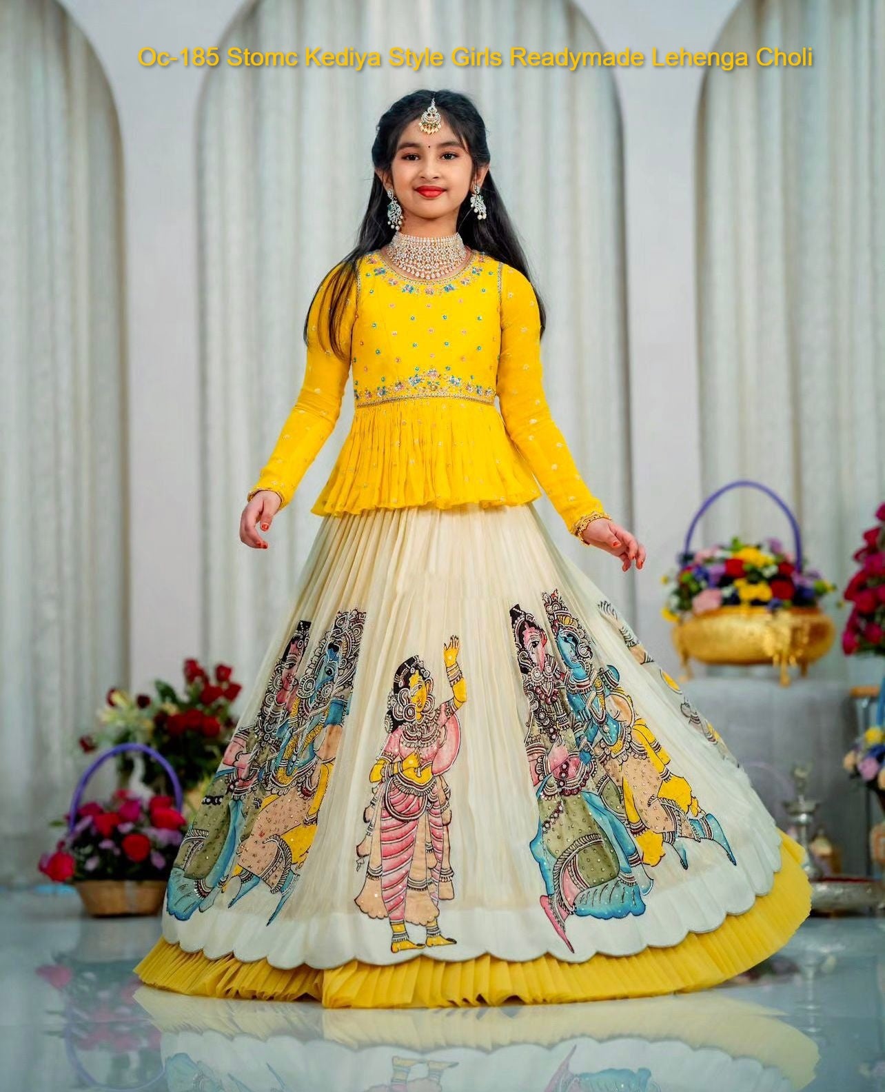 Oc-185 Stomc Kediya Style Girls Readymade Lehenga Choli