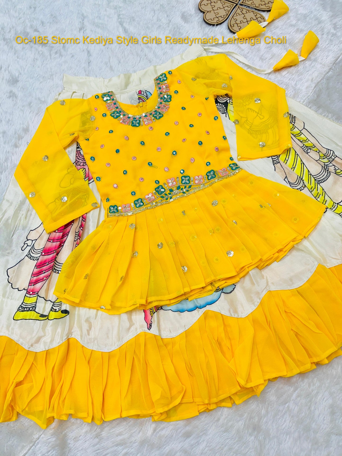 Oc-185 Stomc Kediya Style Girls Readymade Lehenga Choli