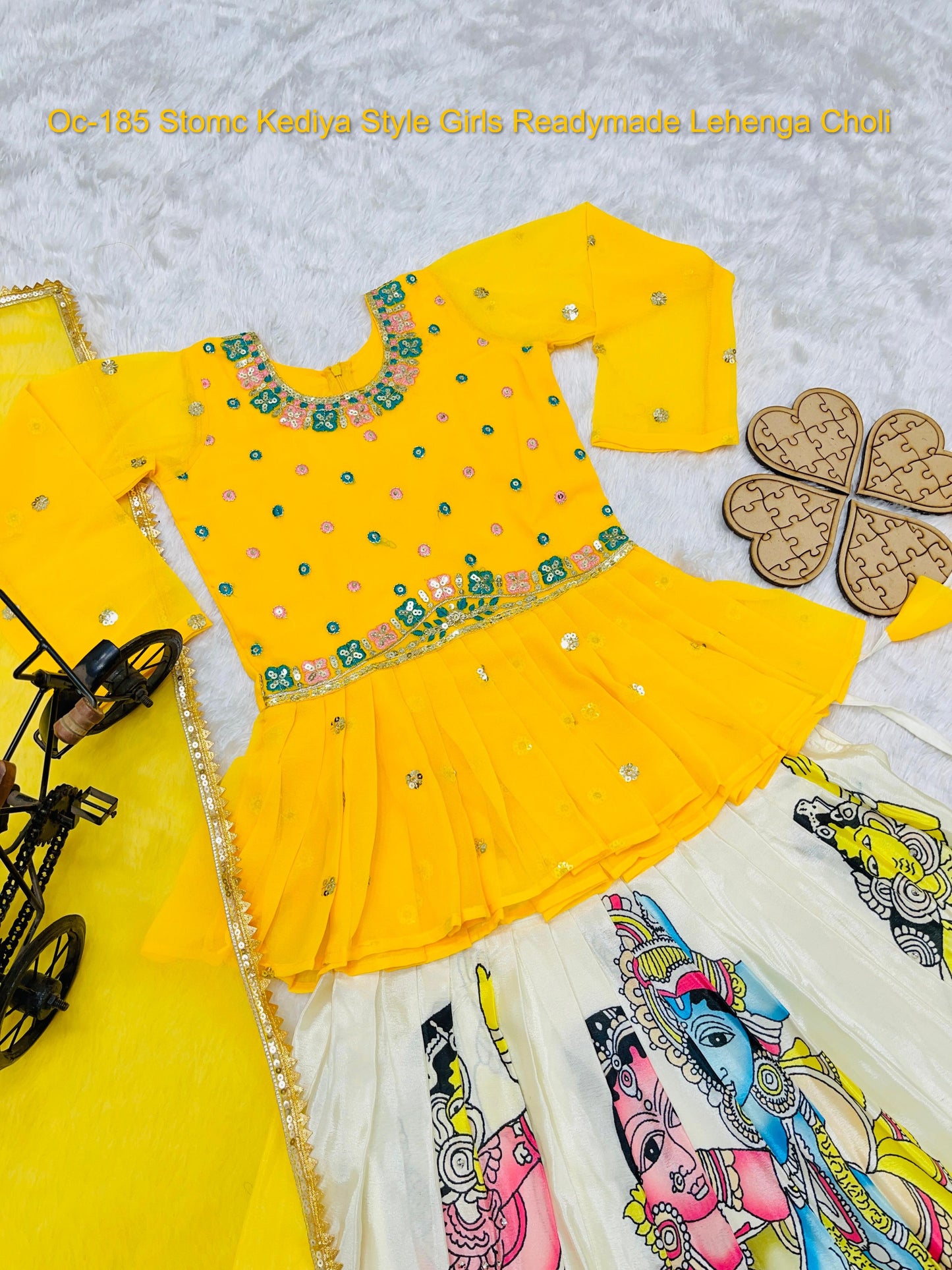 Oc-185 Stomc Kediya Style Girls Readymade Lehenga Choli