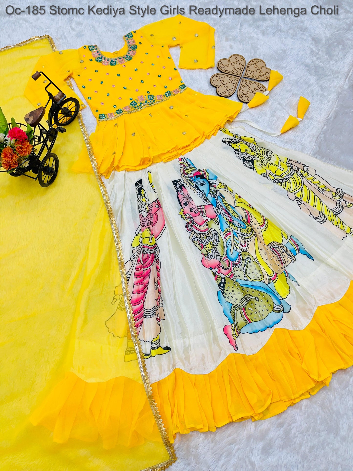Oc-185 Stomc Kediya Style Girls Readymade Lehenga Choli