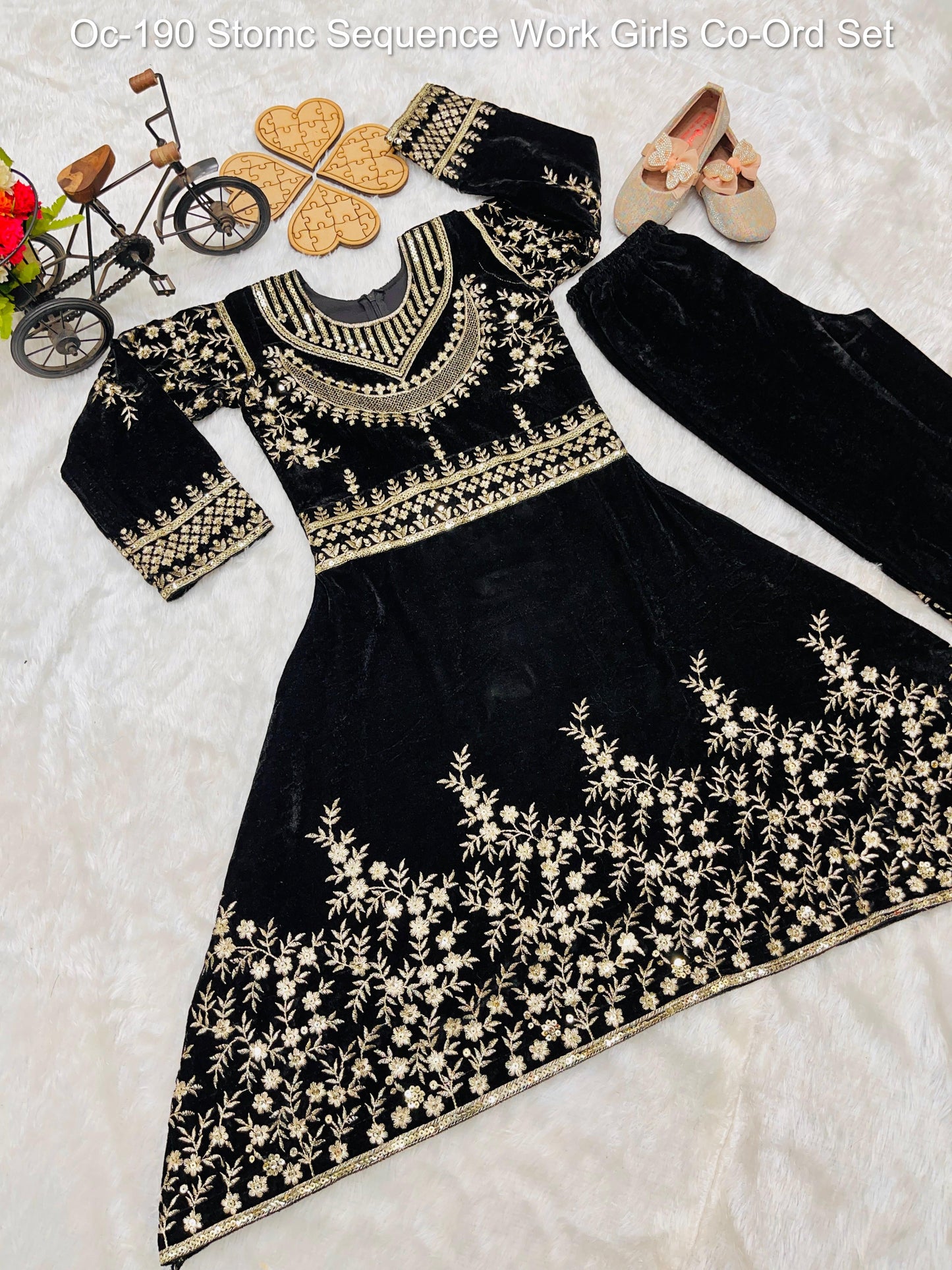Oc-190 Stomc Sequence Work Girls Co-Ord Set