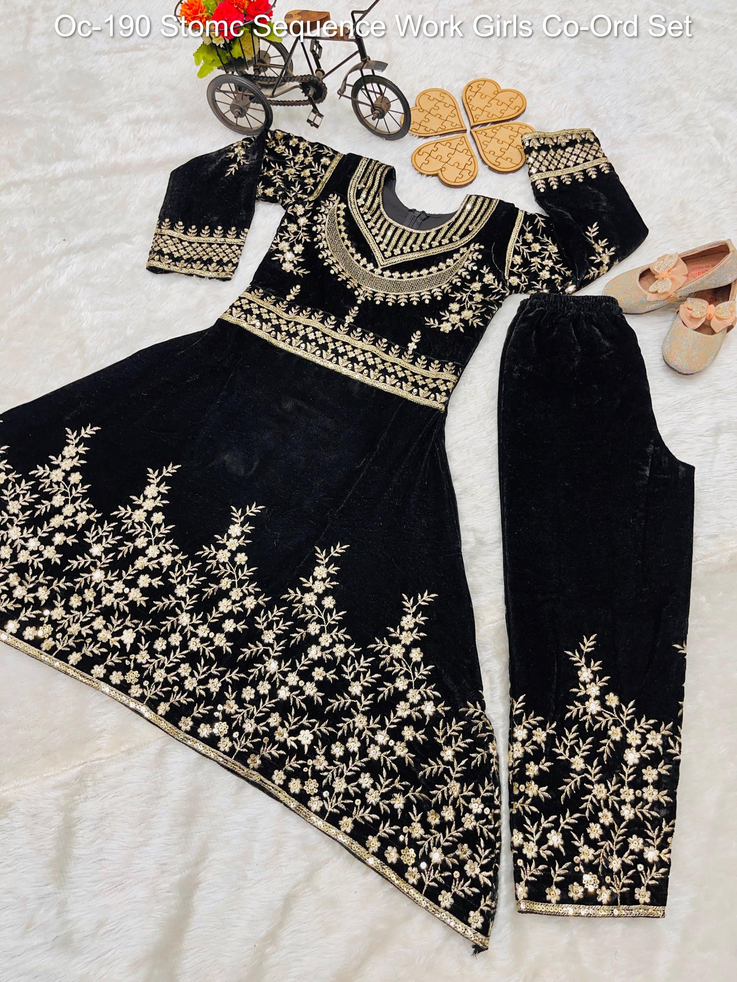 Oc-190 Stomc Sequence Work Girls Co-Ord Set