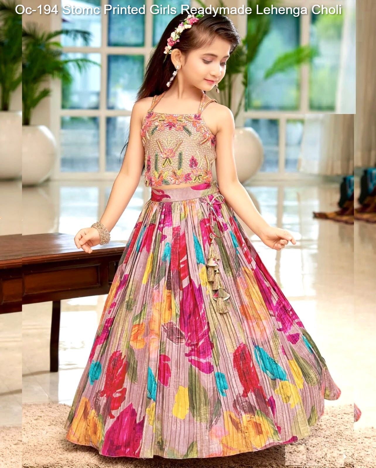 Oc-194 Stomc Printed Girls Readymade Lehenga Choli