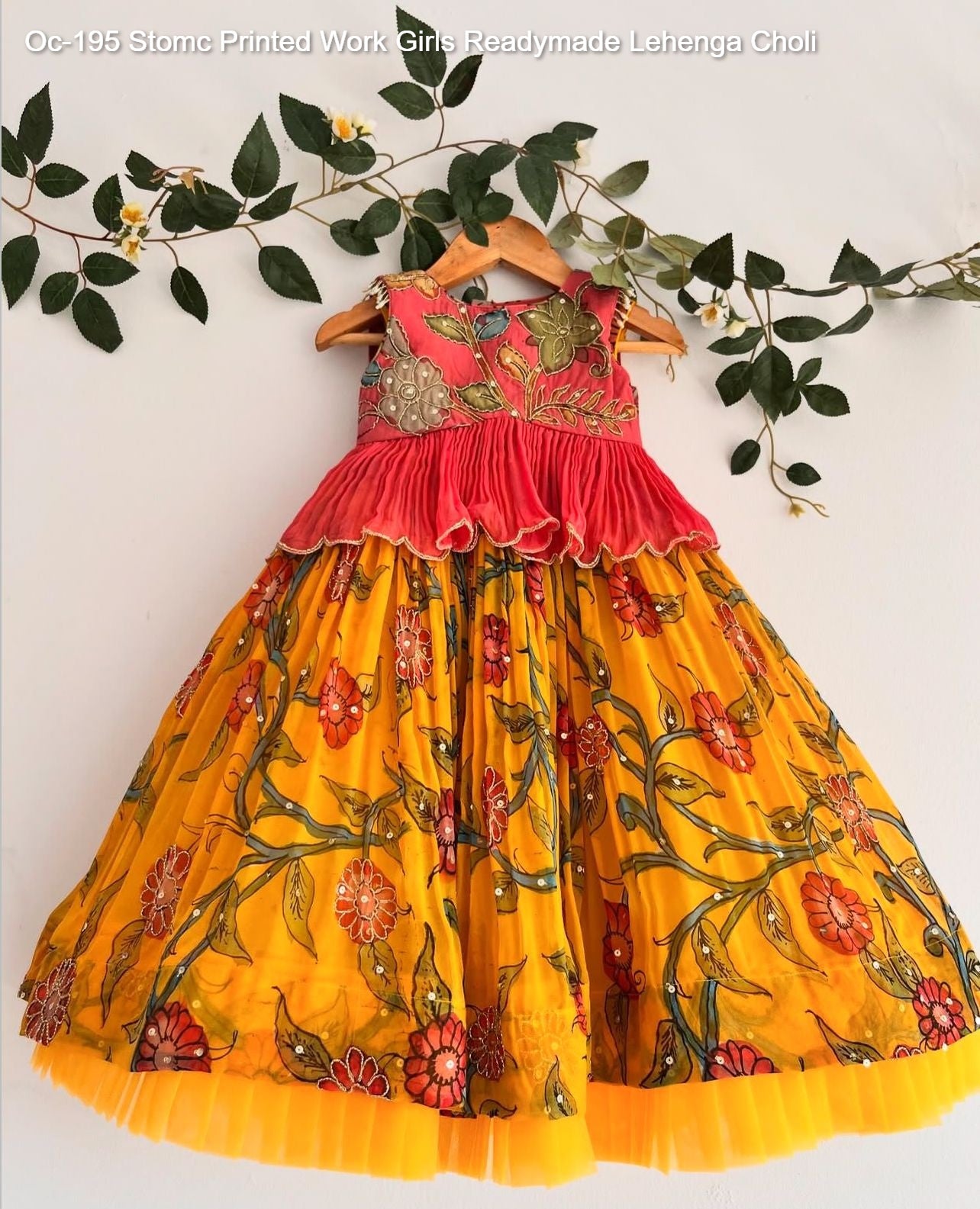 Oc-195 Stomc Printed Work Girls Readymade Lehenga Choli
