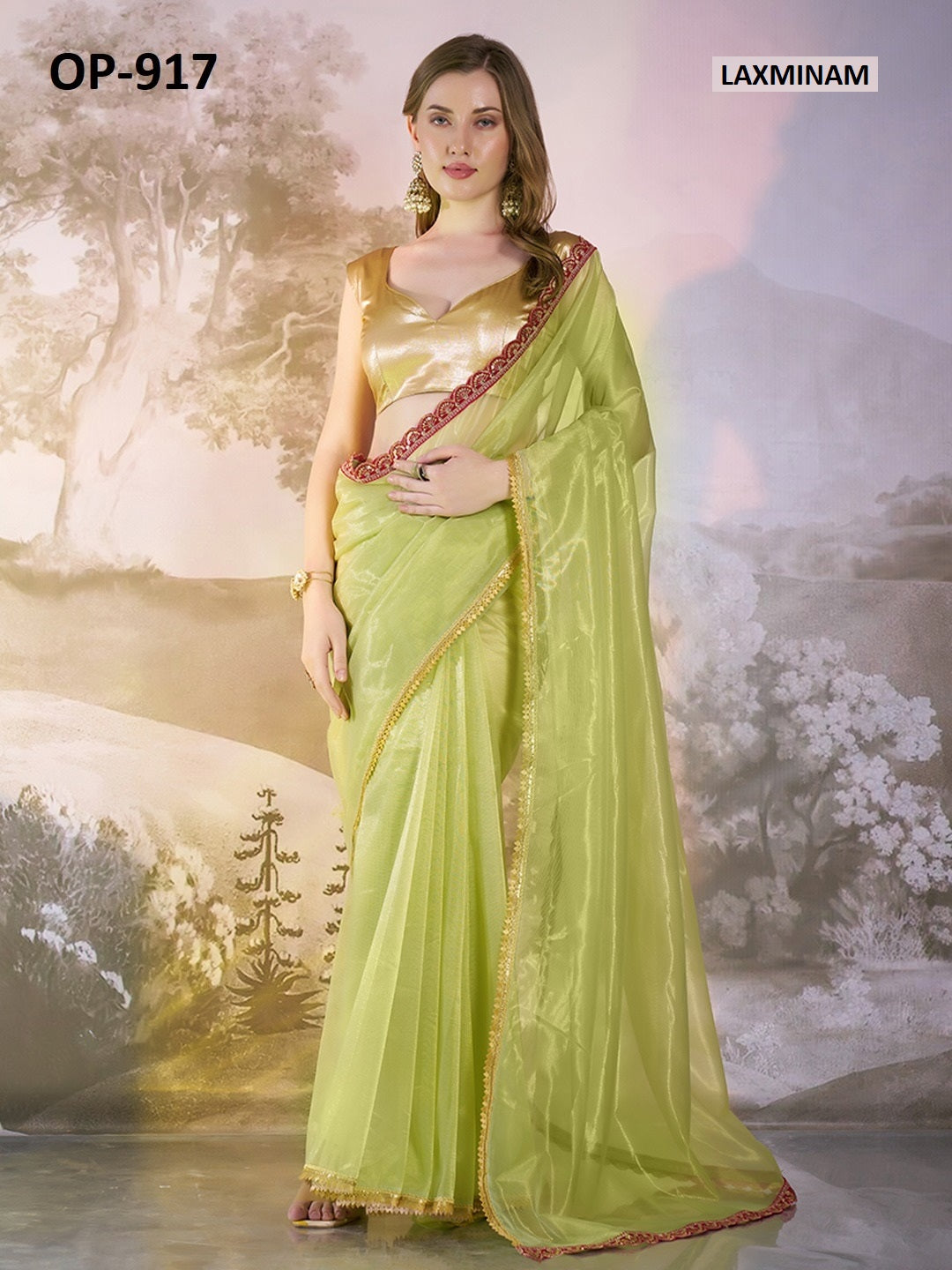 Op-917 Laxminam Net Sarees