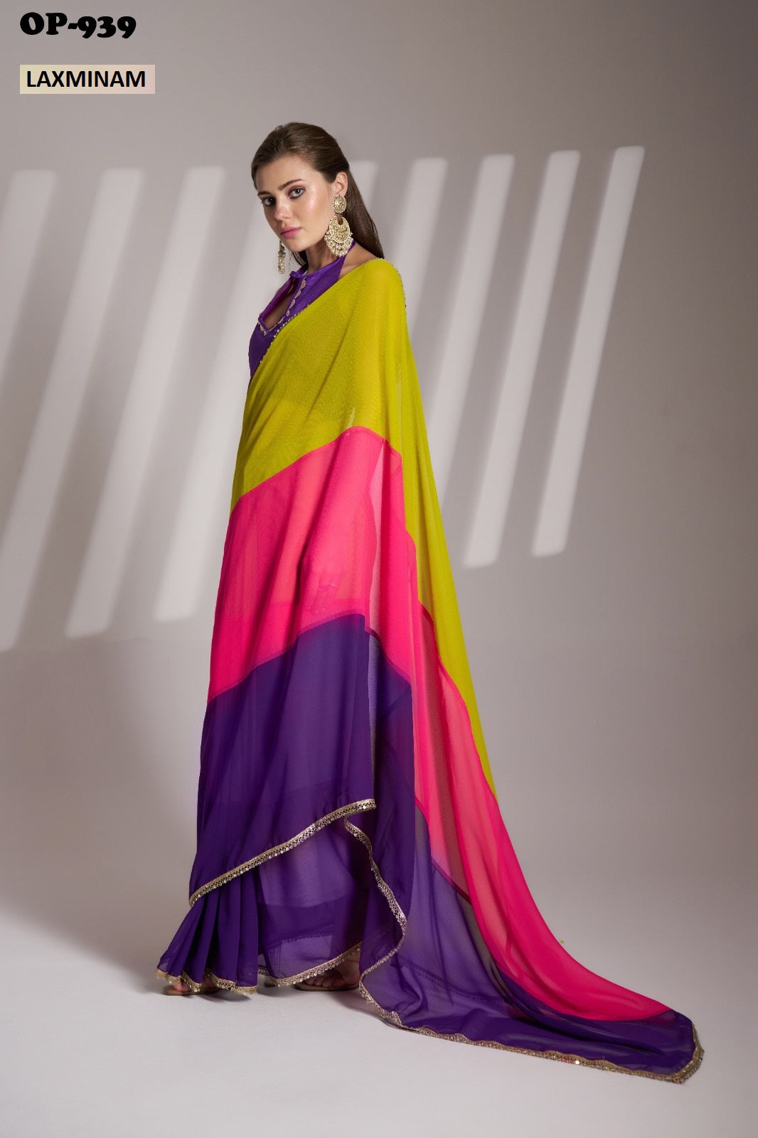 Op-939 Laxminam Chiffon Sarees