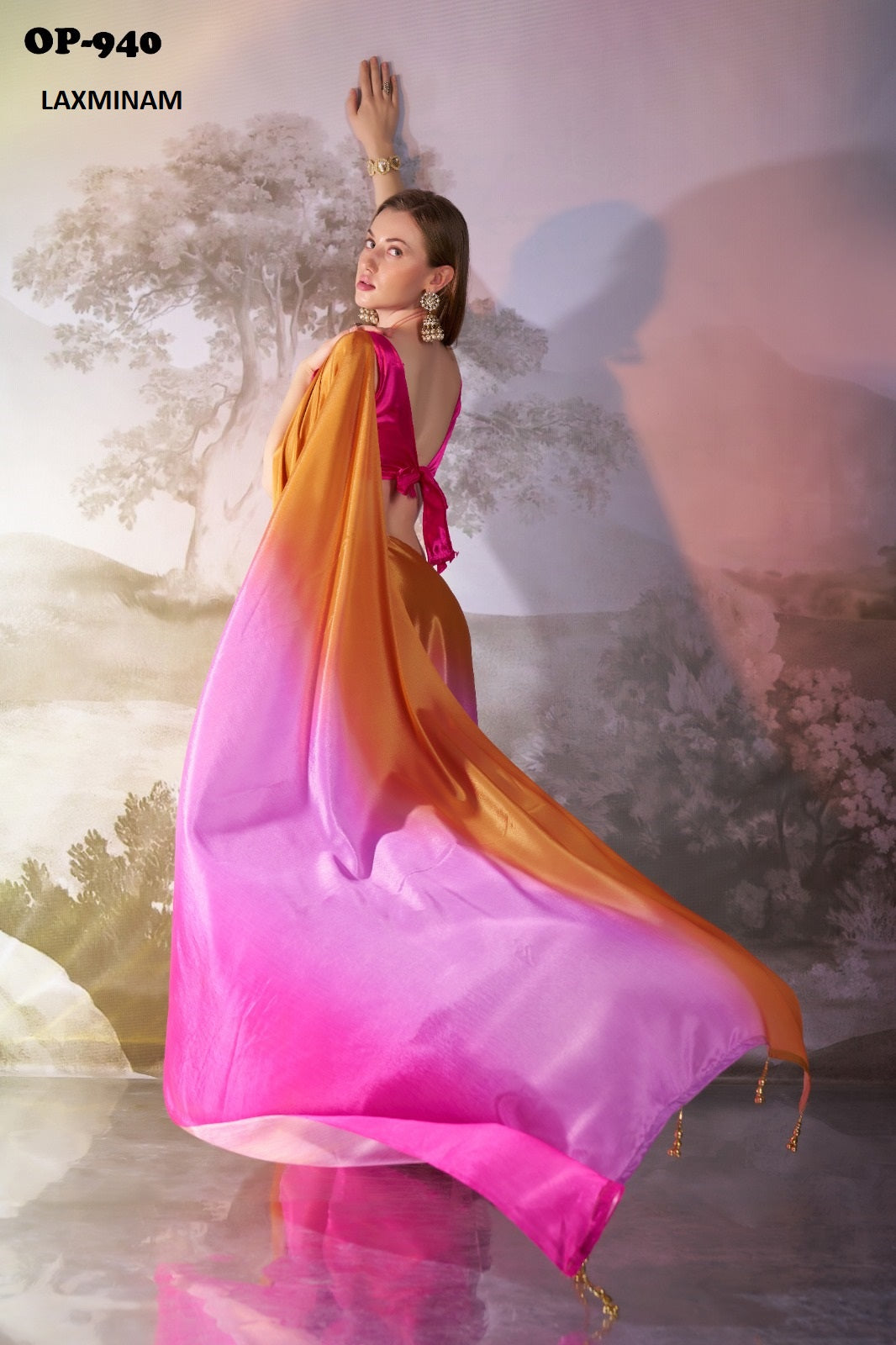 Op-940 Laxminam Chiffon Sarees