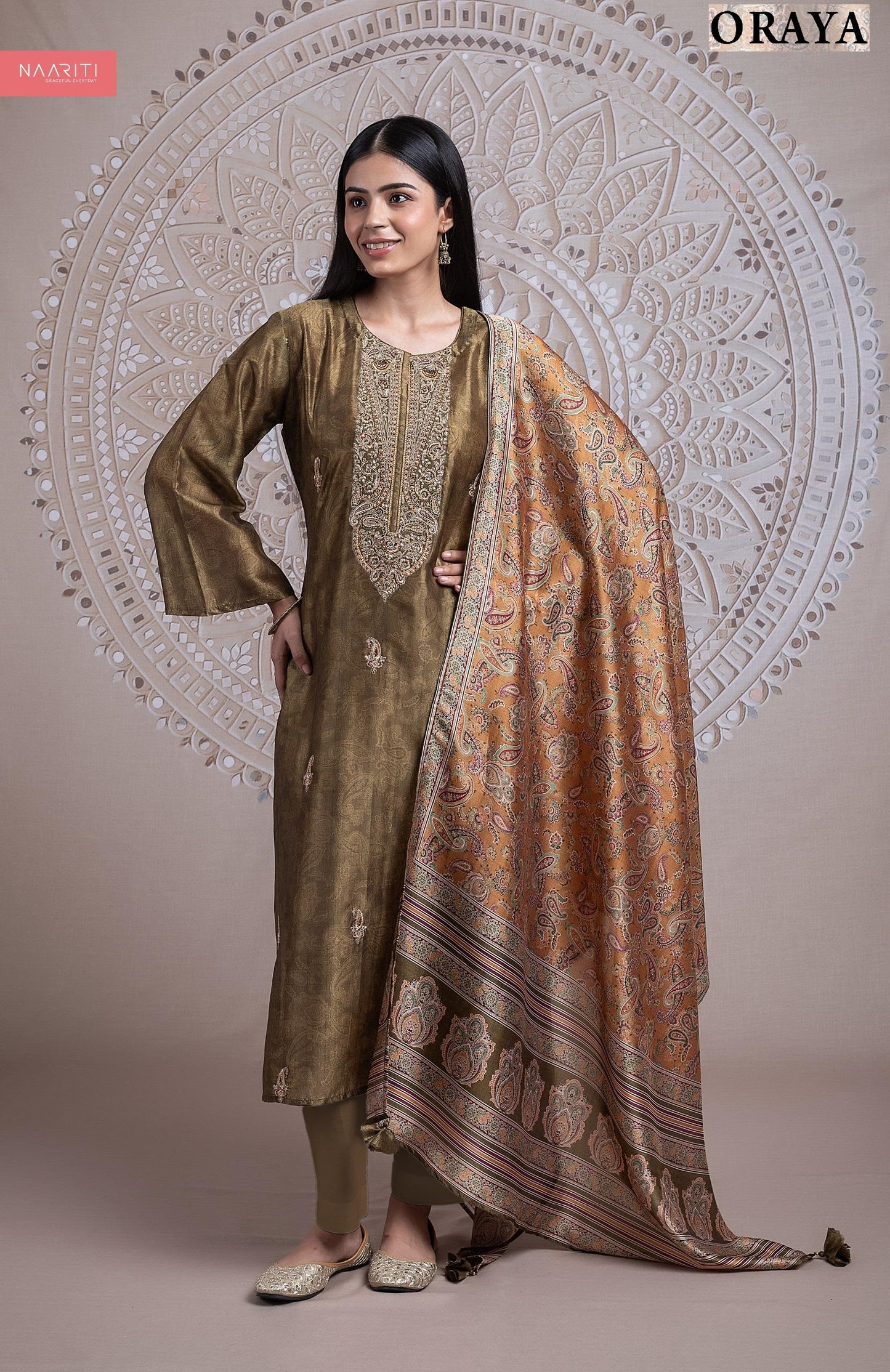 Oraya Naariti Silk Unstitched Suits
