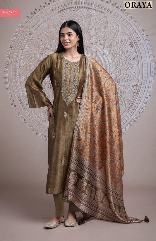 Oraya Naariti Silk Unstitched Suits