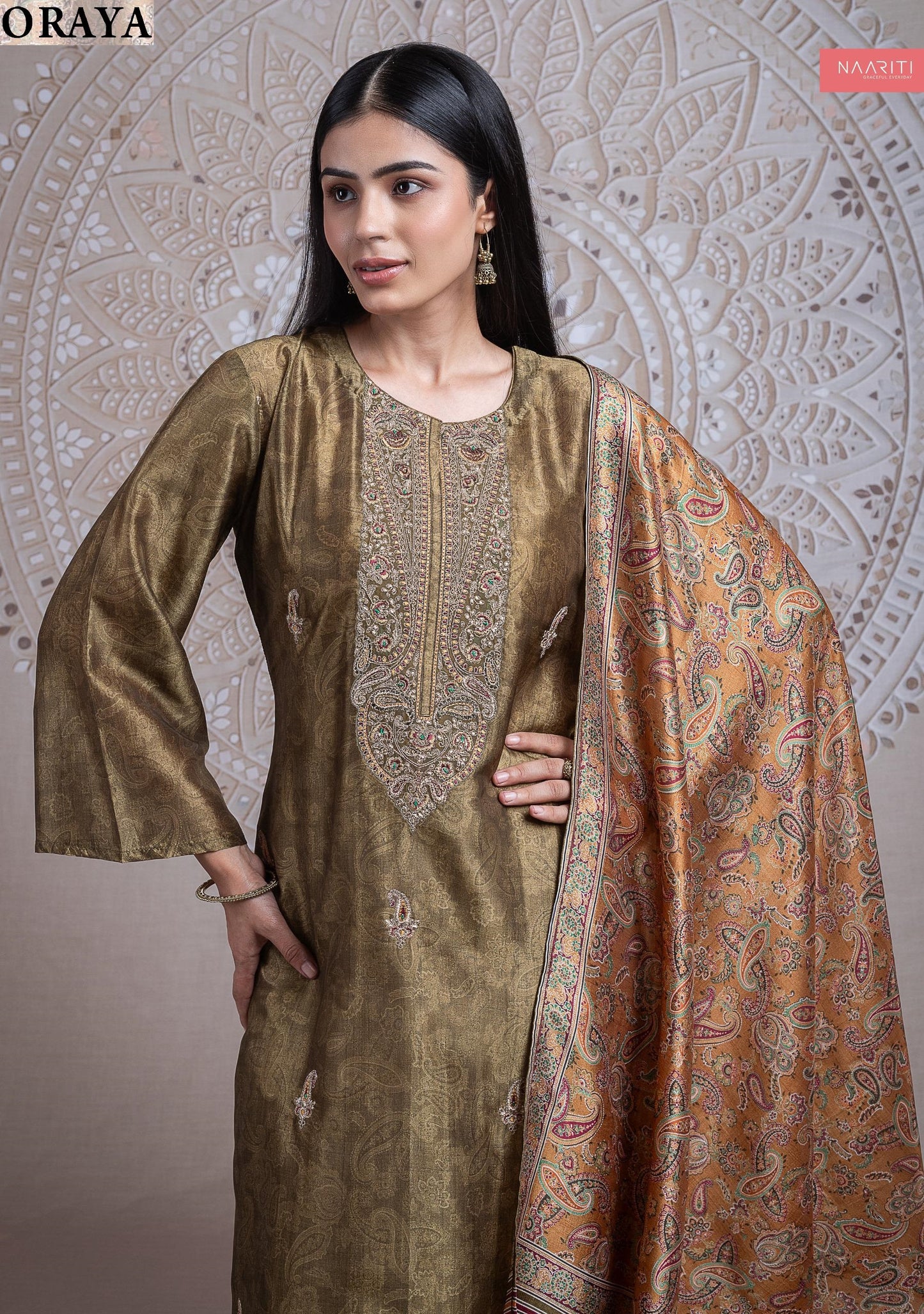 Oraya Naariti Silk Unstitched Suits