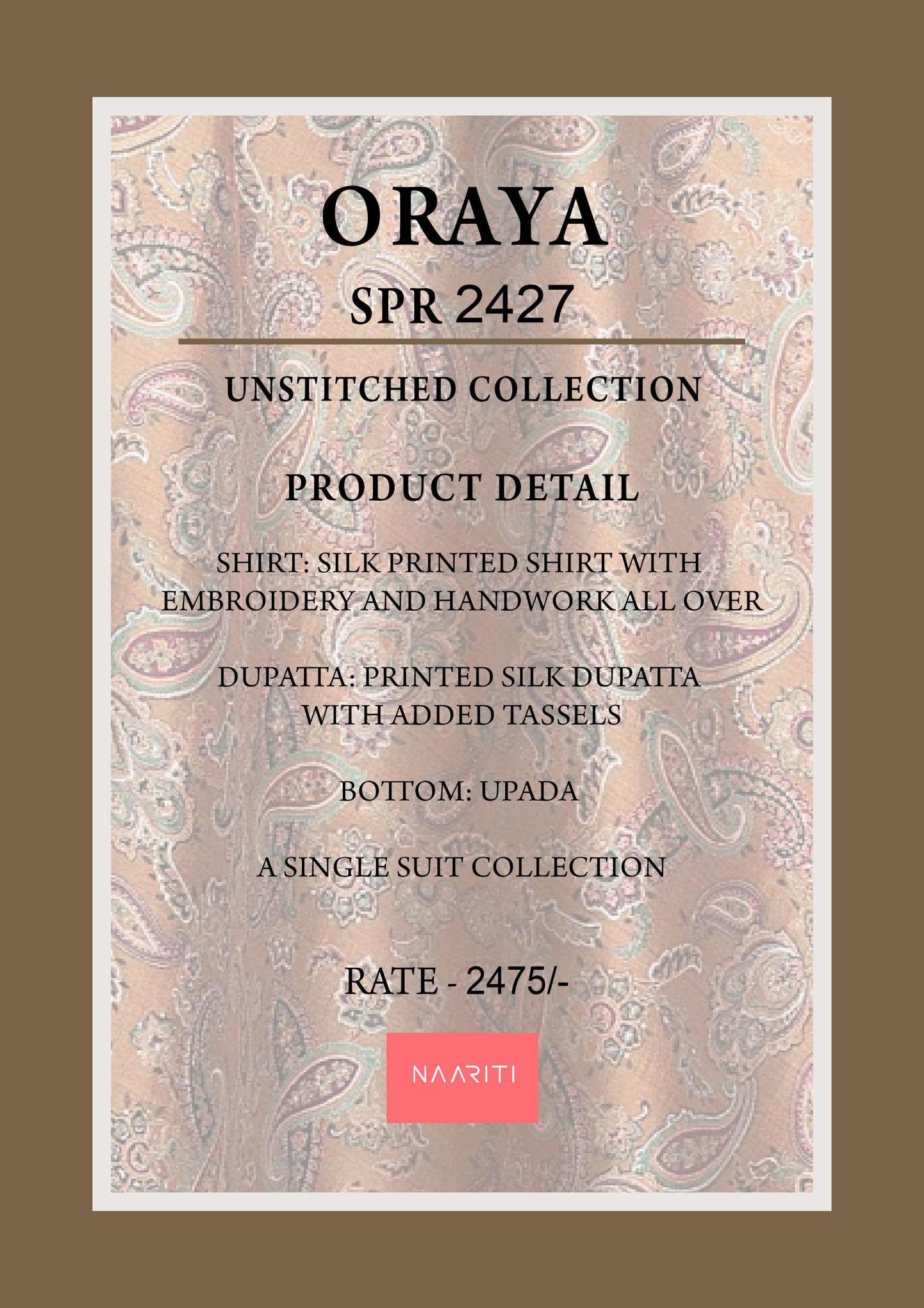 Oraya Naariti Silk Unstitched Suits