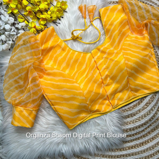 Organza Stwom Digital Print Blouse