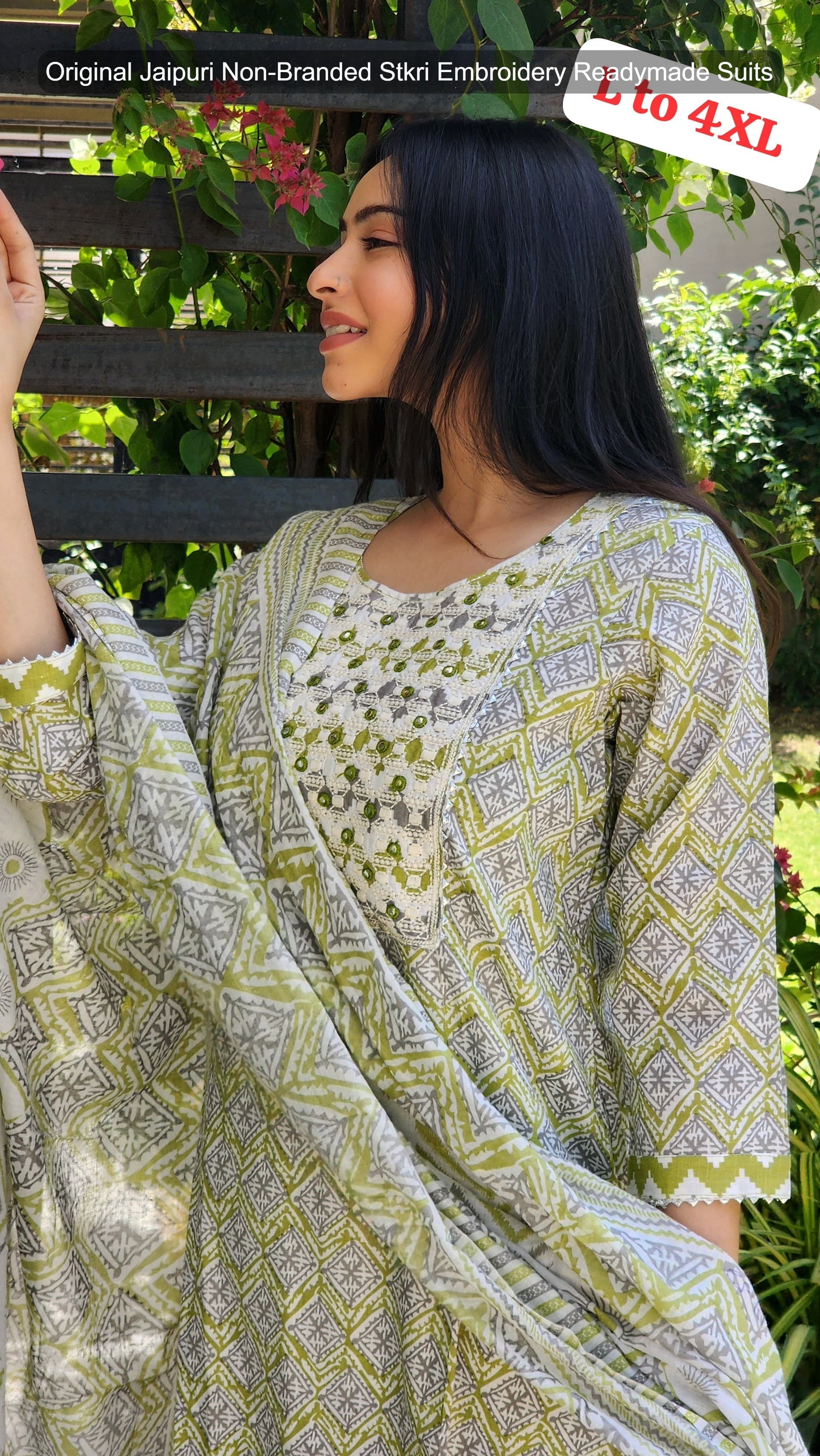 Original Jaipuri Non-Branded Stkri Embroidery Readymade Suits