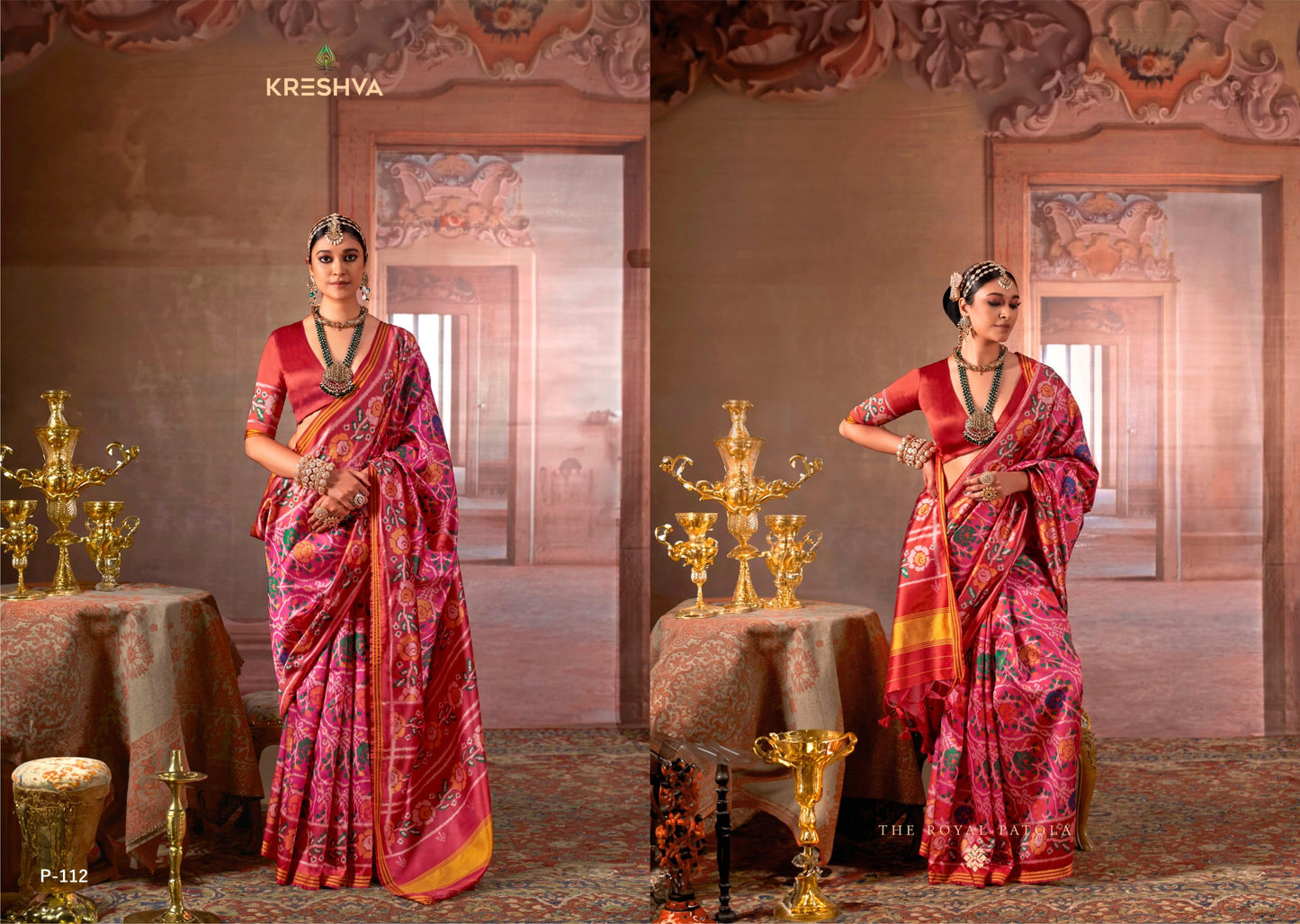 P-112 Patola Deluxe Kreshva Pv Silk Sarees