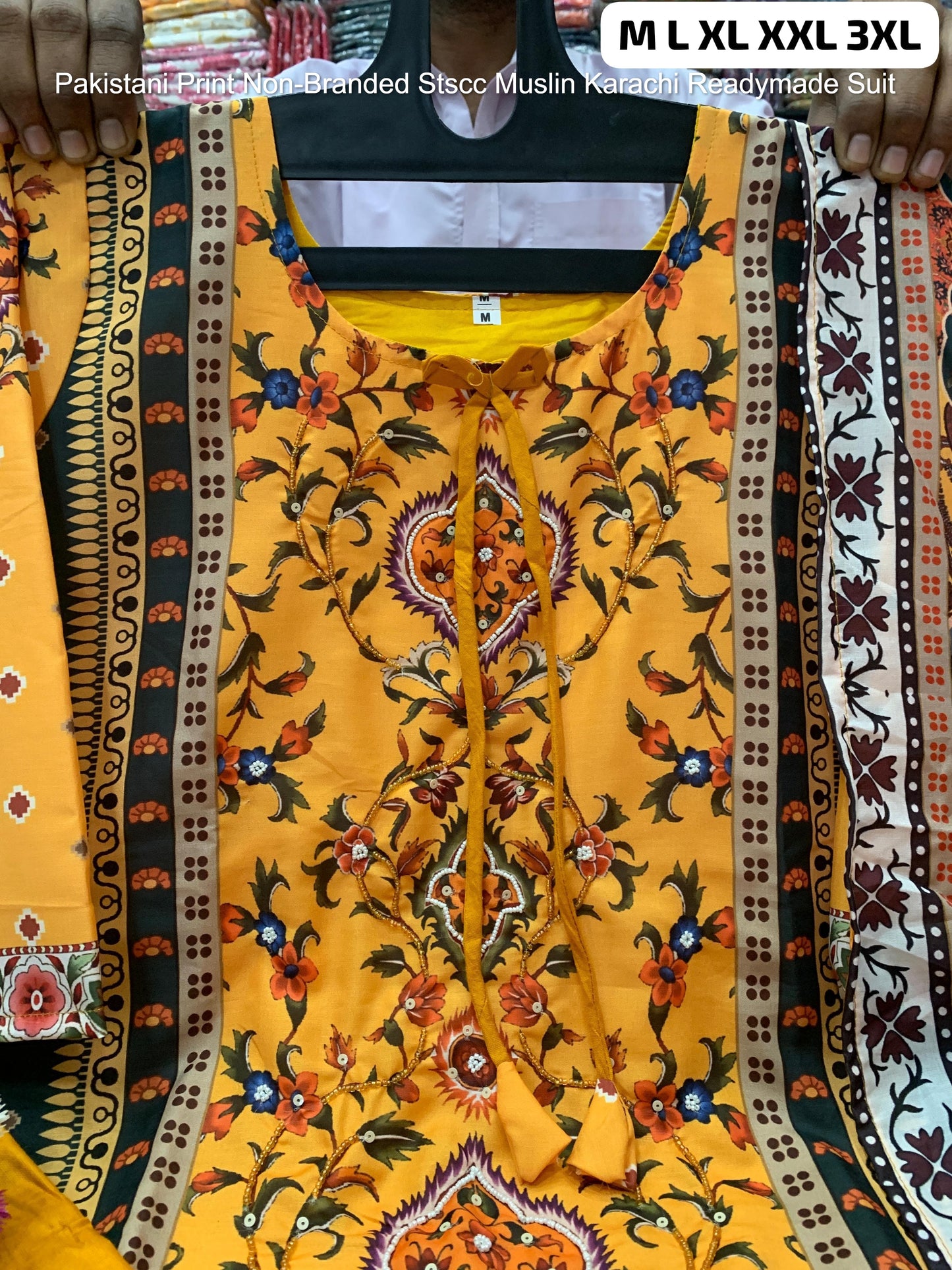Pakistani Print Non-Branded Stscc Muslin Karachi Readymade Suit
