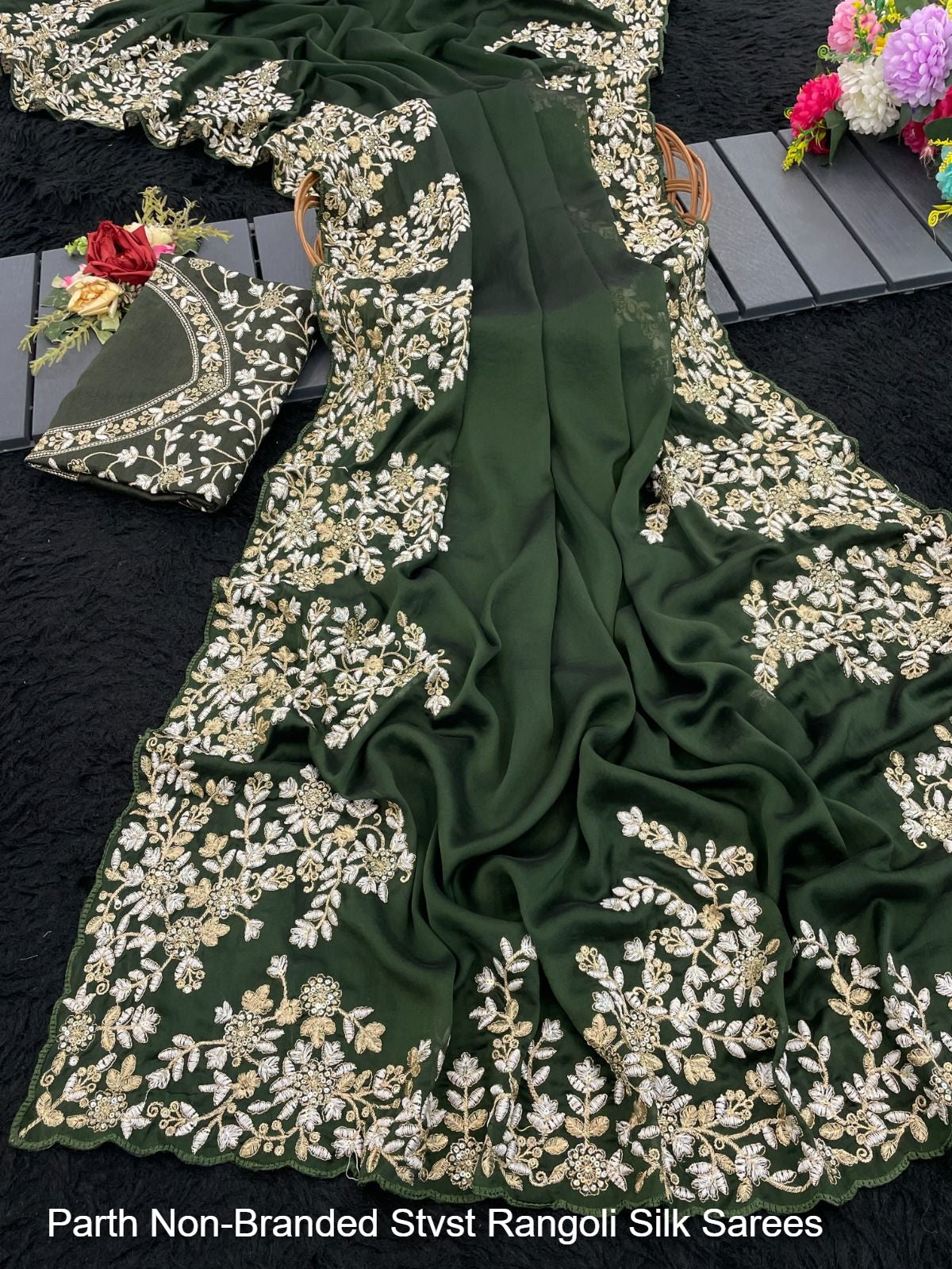 Parth Non-Branded Stvst Rangoli Silk Sarees