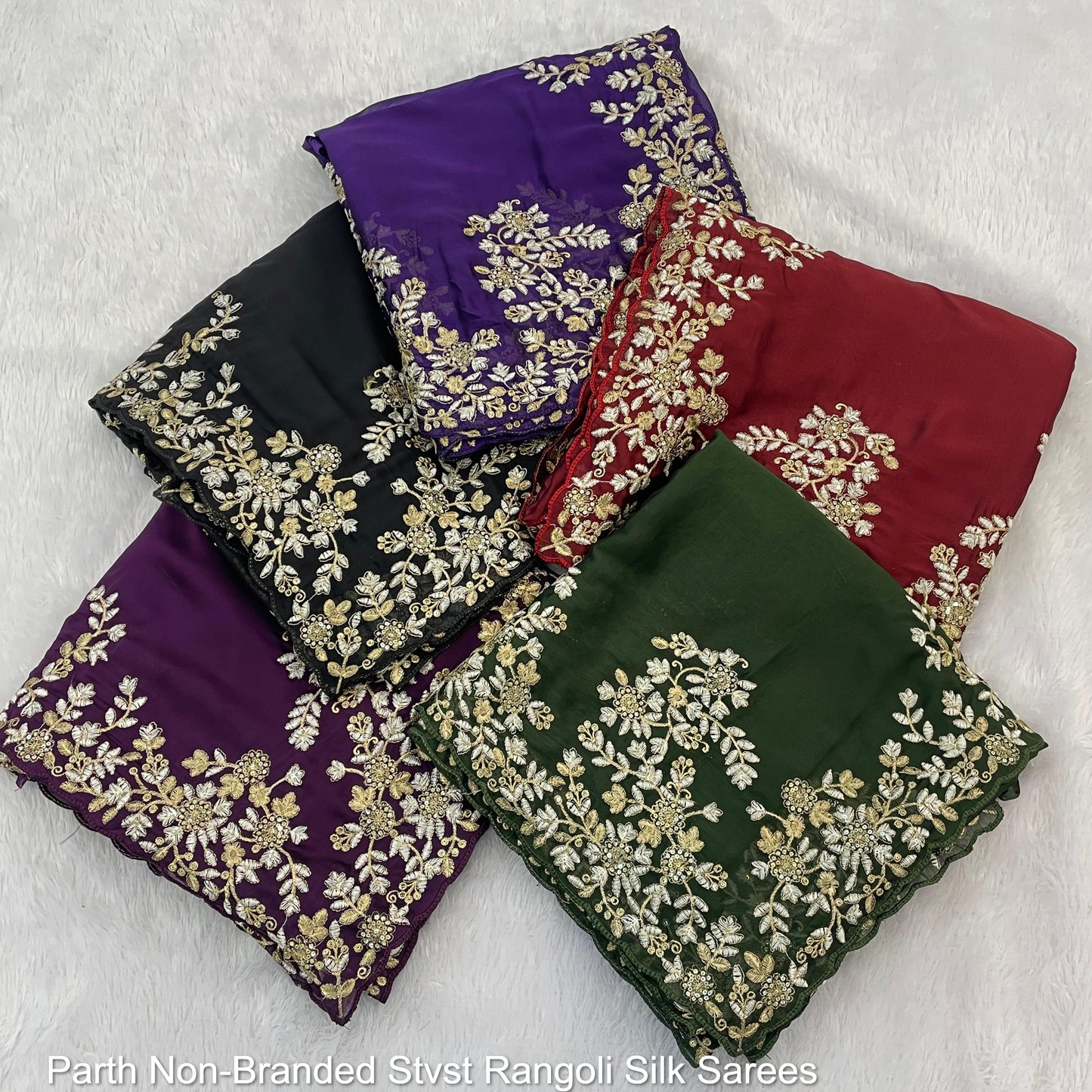 Parth Non-Branded Stvst Rangoli Silk Sarees