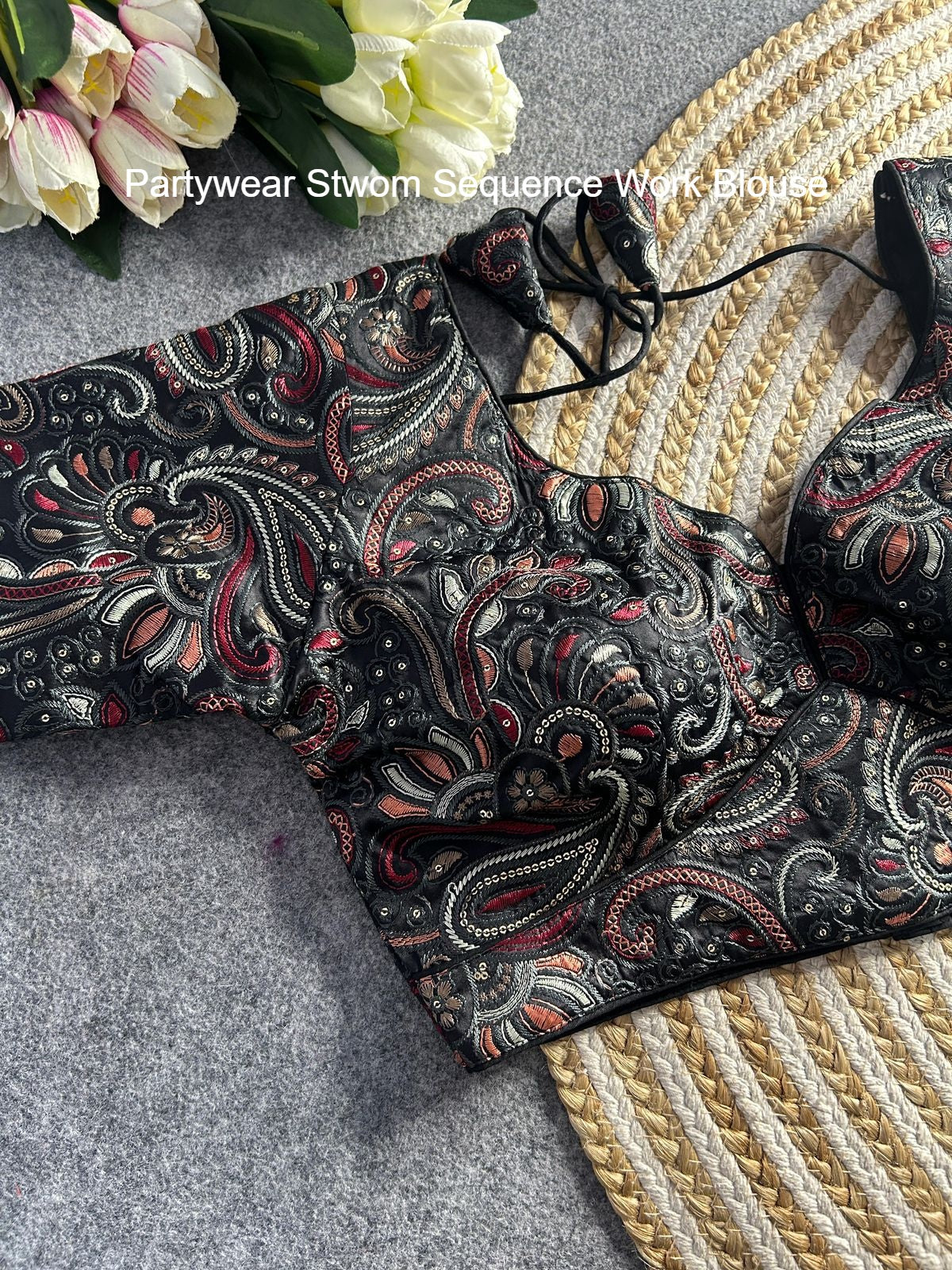 Partywear Stwom Sequence Work Blouse