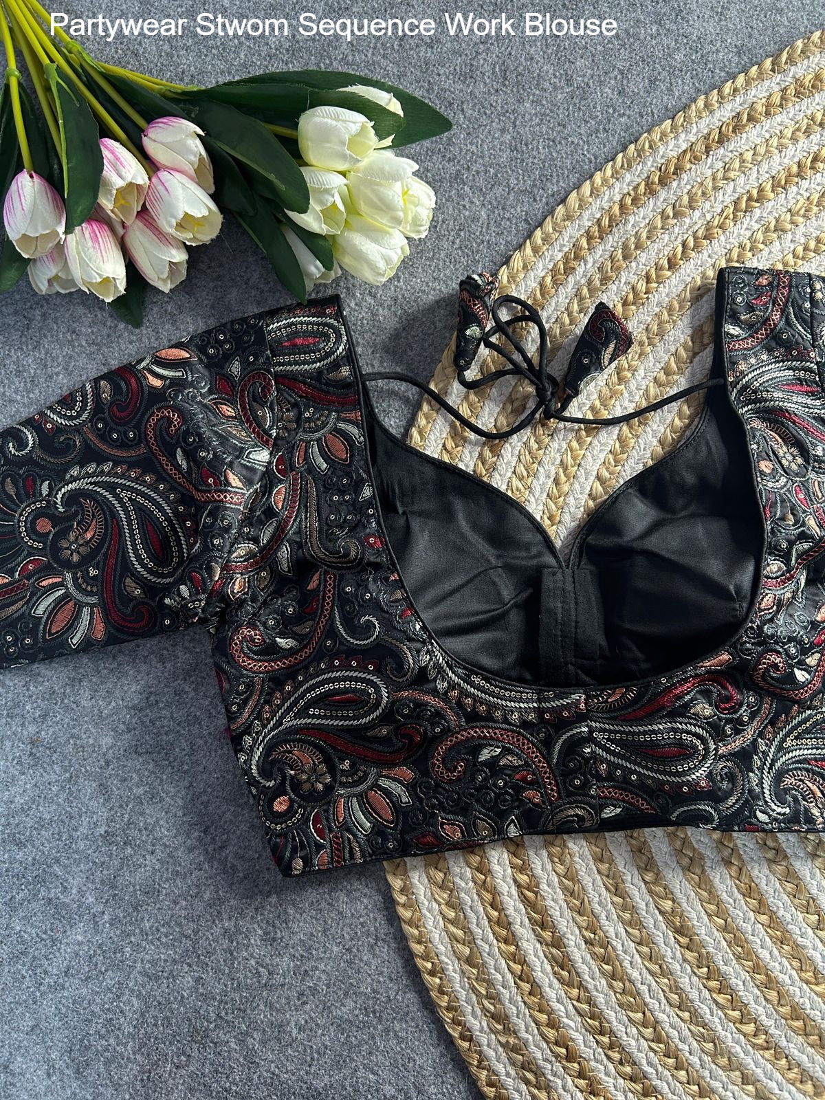 Partywear Stwom Sequence Work Blouse