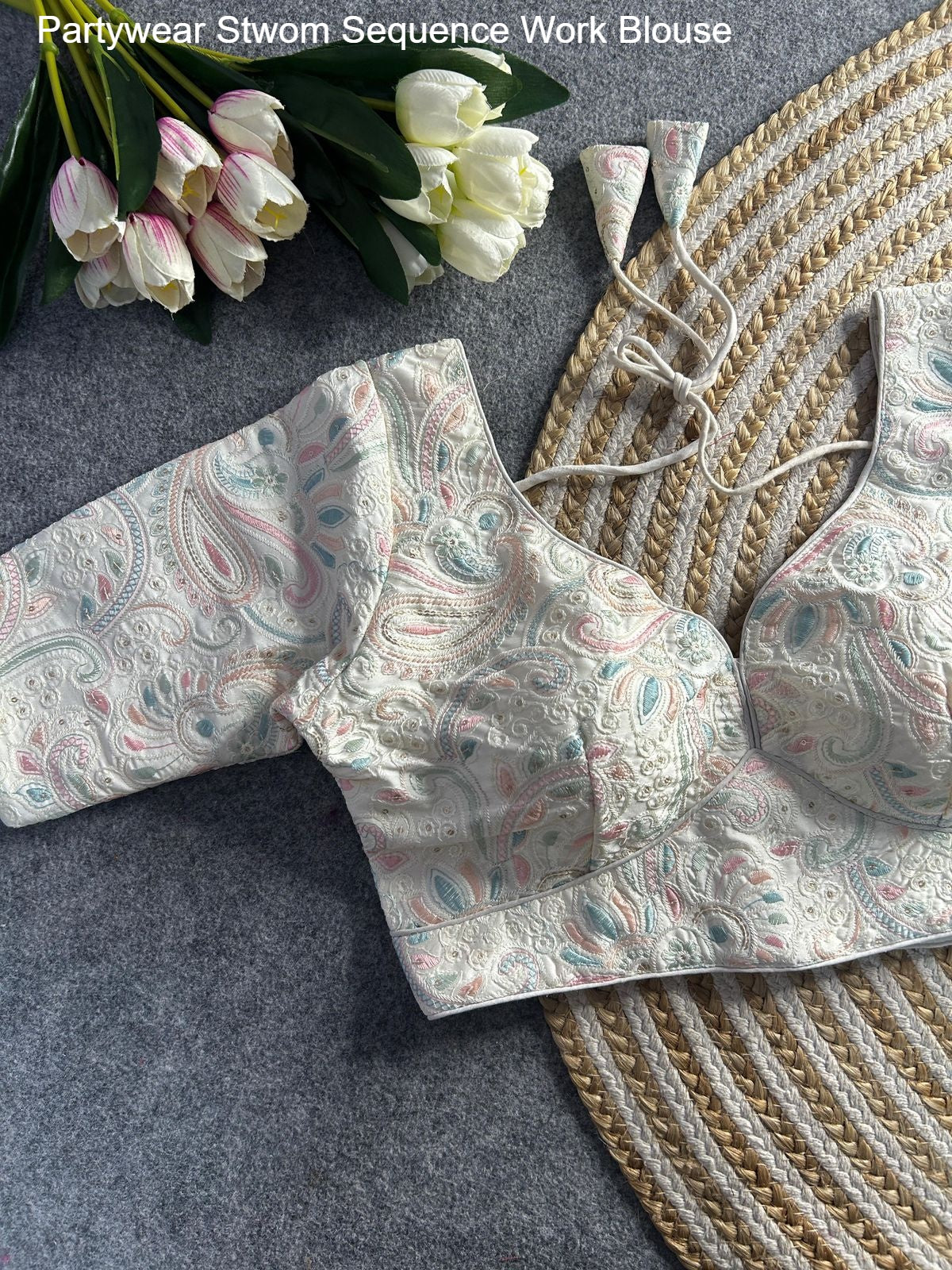 Partywear Stwom Sequence Work Blouse