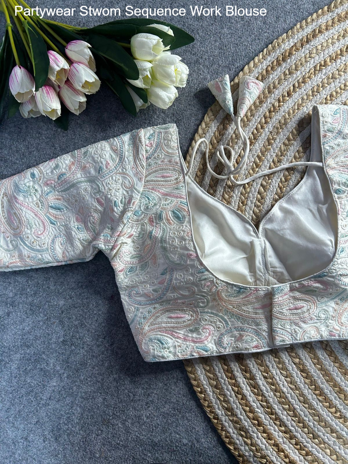 Partywear Stwom Sequence Work Blouse